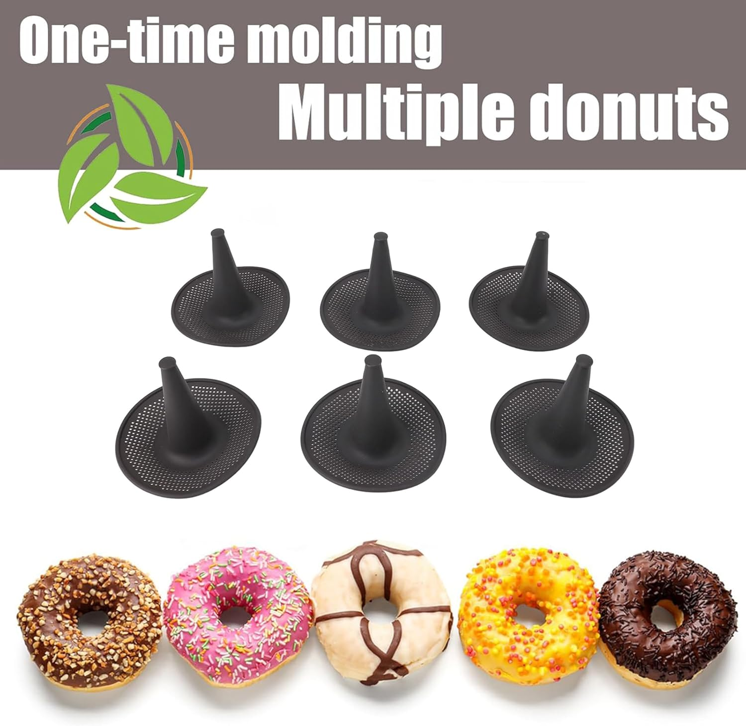 6 Pcs Bread & Donut Silicone Moulds,Donut Pans Set,Baking Cake Mould,Non-Stick Silicone Donut Pans,Pastry Molds for Baking Bagel,Doughnut,Cakes,Mousse Pudding image number 2