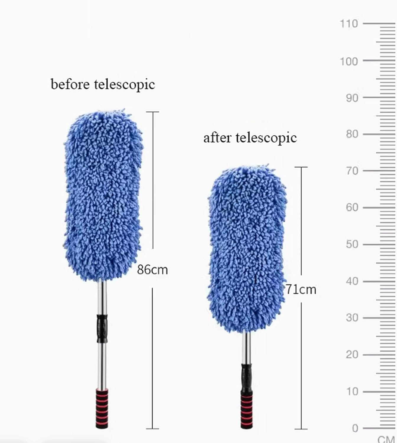 Cleaning Brush Set Retractable Car Wash Mop Special Car Wiping Brush Soft Bristles Dust Duster Car Brush No Harm for Car Surface image number 5