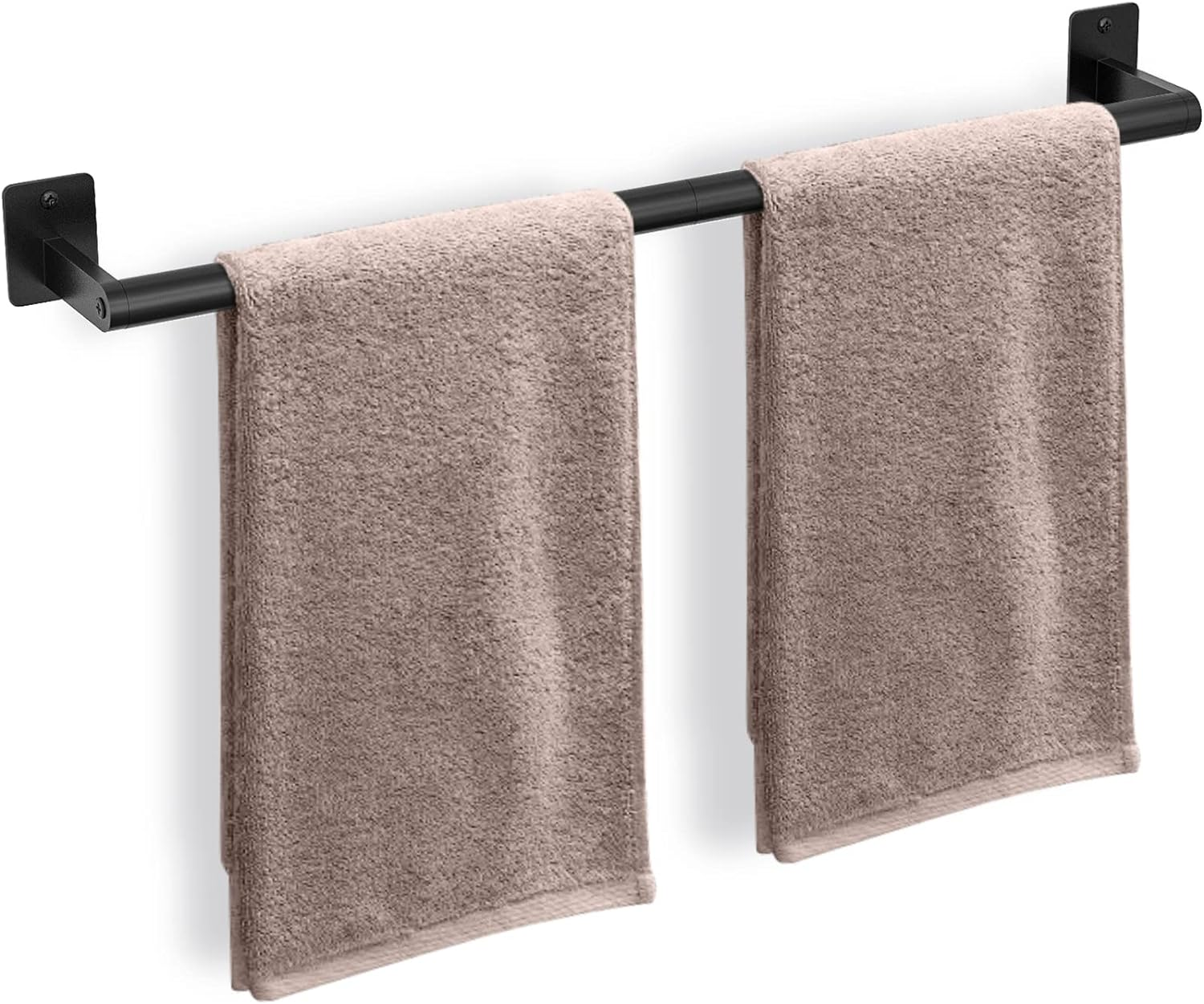 Bathroom Towel Bar, 24 Inch Towel Racks for Bathroom Wall Mounted, Heavy Duty Bath Hand Towel Holder Organizer, Modern Home Decor Towel Rod Bathroom Hardware Accessories, Matte Black Single Bar