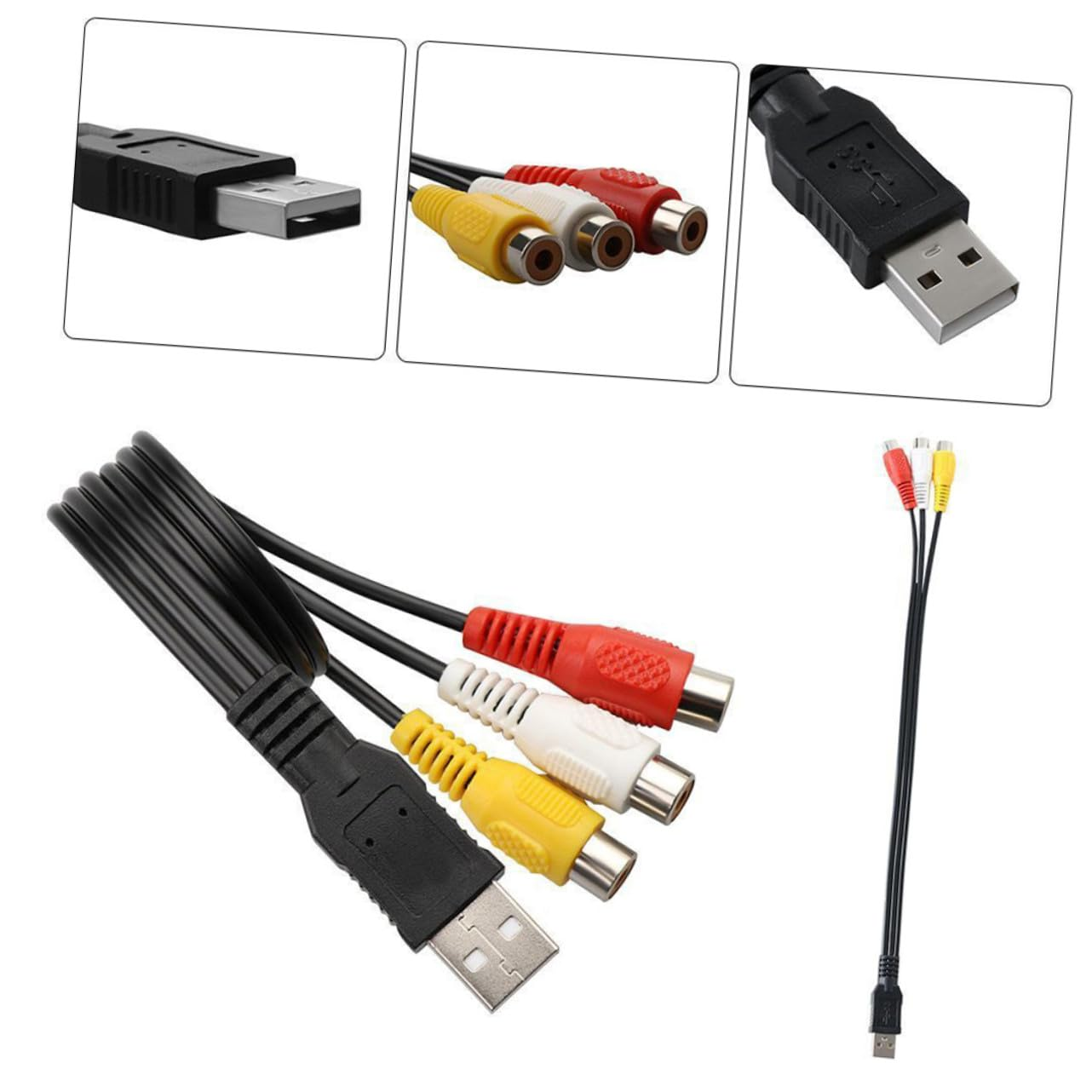UTHCLO USB to Audio Adapter Cable Set Lightweight for Tv Computer Home Theater Connection image number 6