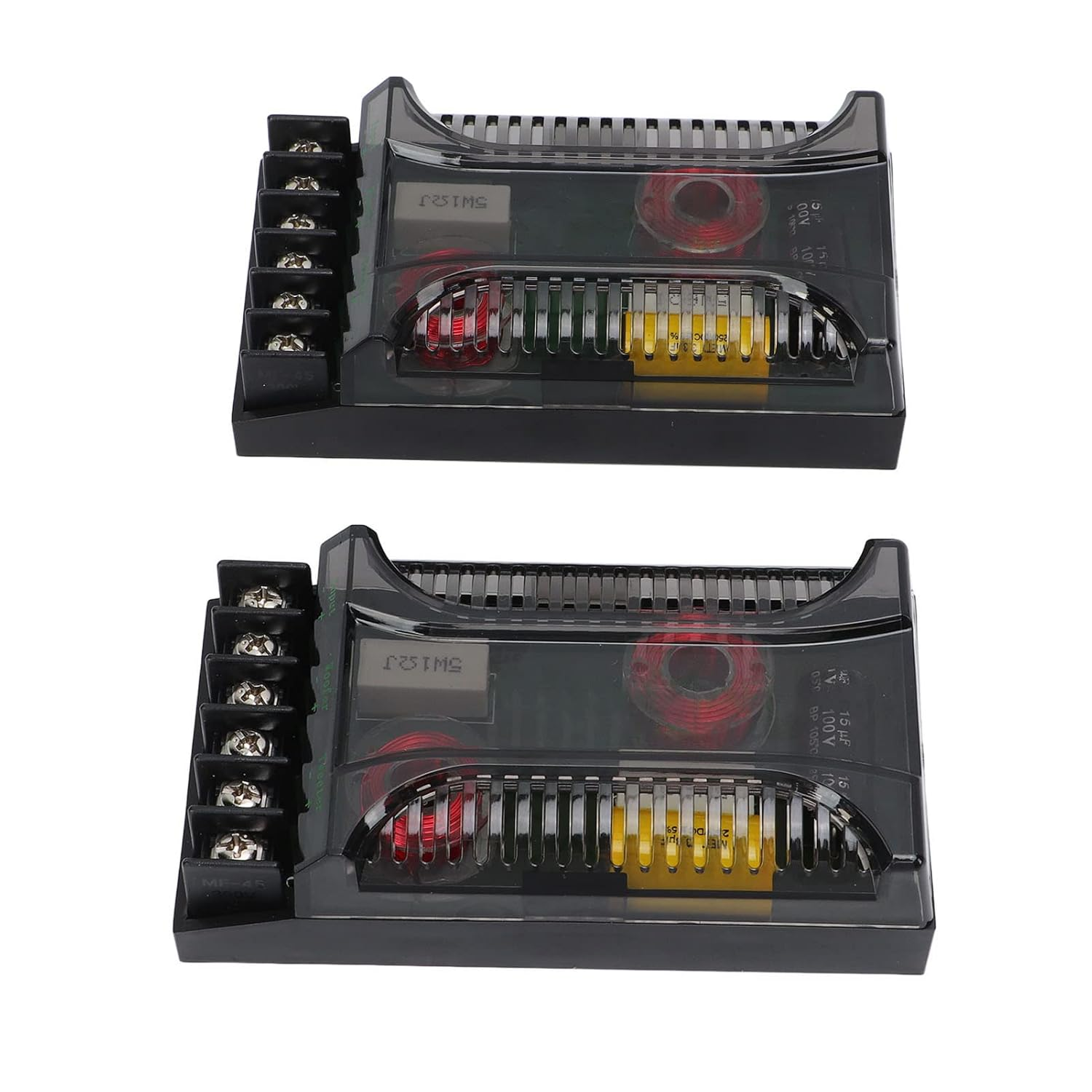 300 Watts 2 Way Crossover, 2Pcs Passive Car Audio Speaker Tweeter, Universal Heat Dissipation Audio Crossover Speaker Frequency Divider with Overcurrent image number 3