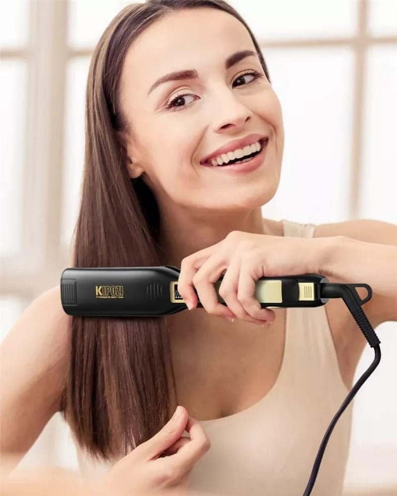 Professional Hair Straightener Fast Heat Smart Timer Flat Iron with LCD Display Curling and Straightening Salon image number 5