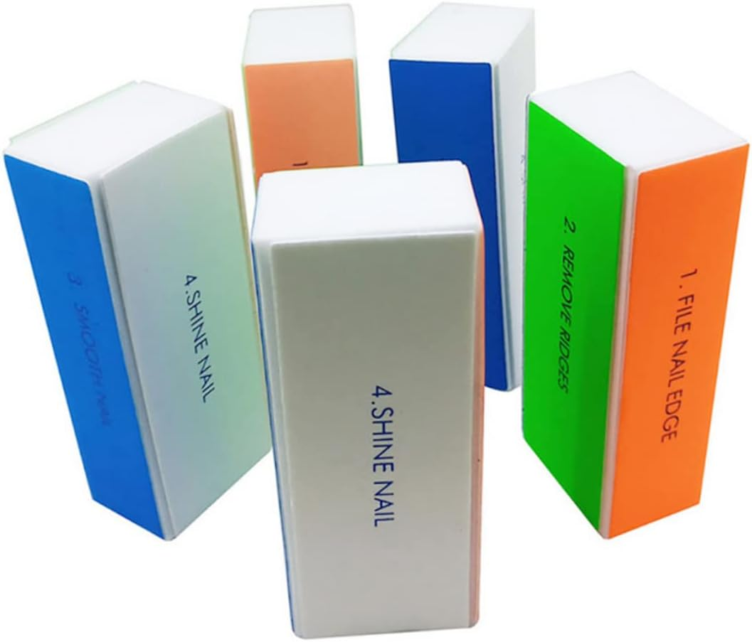 10PCS Professional Manicure Tools Kit 4 Way Nail Buffer Block Nail Buffing Sanding Files Nail Art Supplies Nail Buffer Block Sanding Block for Professional Salon or Home Use image number 2