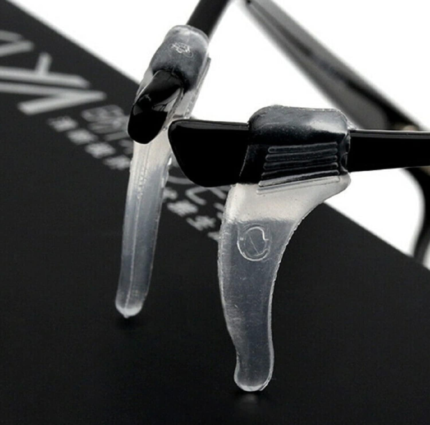 3 Pairs Anti-Slip Glasses Ear Grip, Premium Silicone Eyeglass Ear Grips, Safety Eyewear Retainers for Sunglasses, Spectacles, Presbyopia Glasses, Reading Glasses and Sports Glasses - Black image number 7
