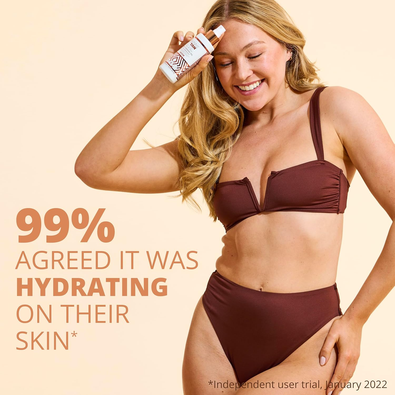 Skinny Tan Tan & Tone Self-Tanning Oil | Streak Free Natural Looking Tan with Coconut Oil | Enriched with Guarana Extract to Tone & Firm Skin | Cruelty-Free & Vegan (Medium) 145Ml image number 1