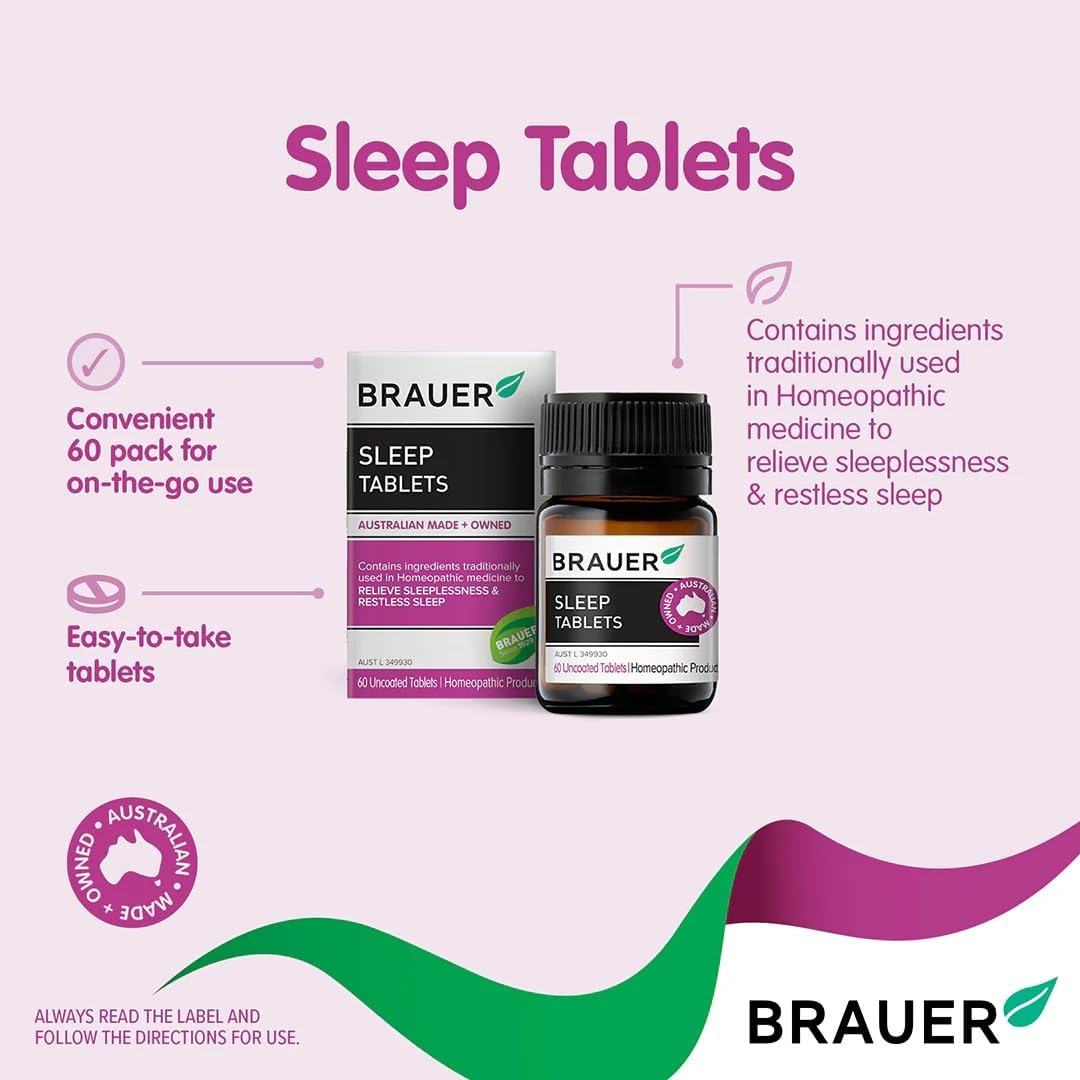 Brauer Health Natural Sleep Natural Supplement - 60 Tablets