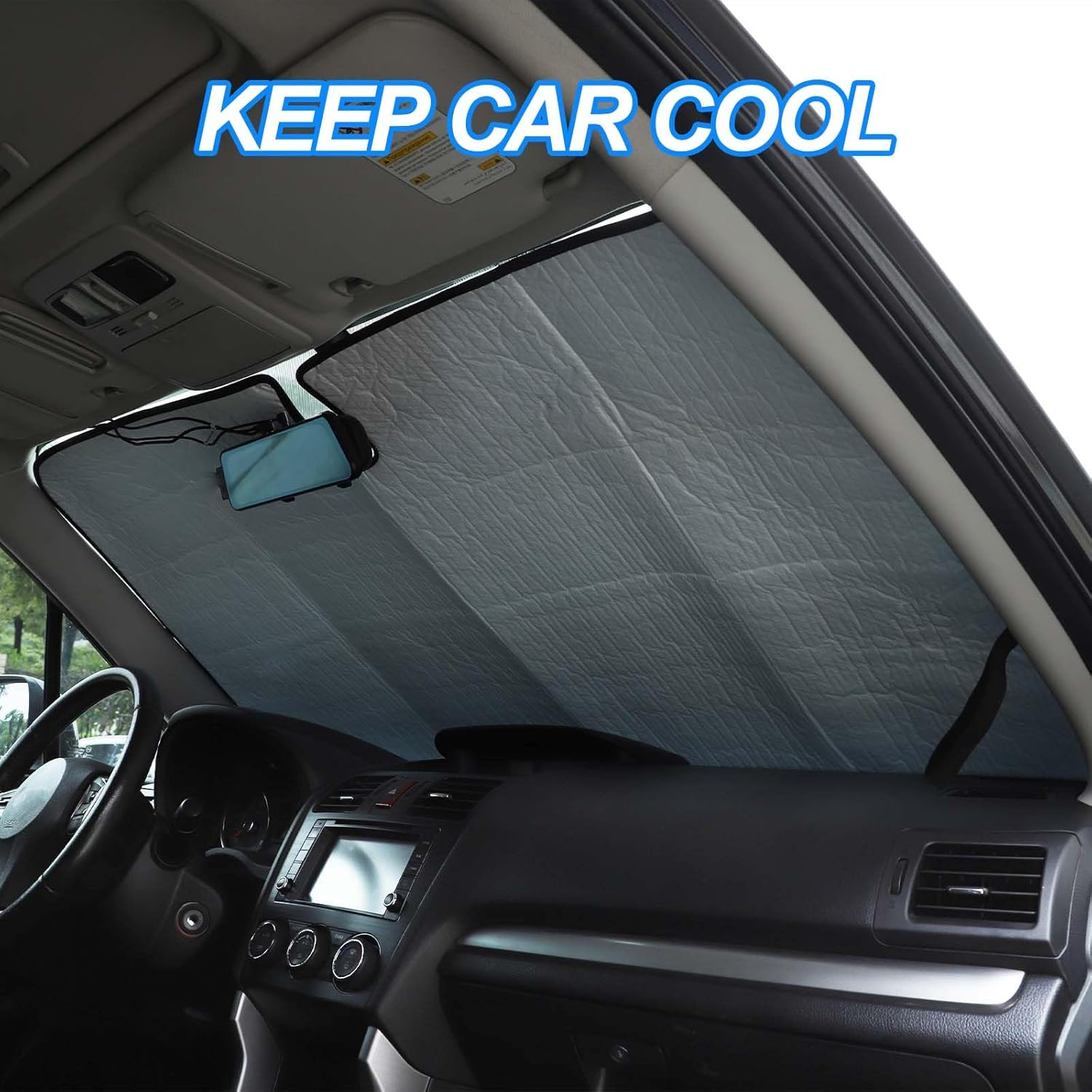 Windscreen Sun Shade Compatible with Subaru Forester Accessories | Reflective Windshield Cover Window Shade | UV & Heat Blocking Cover (Aluminum Foil, SJ 2013-2018) image number 3