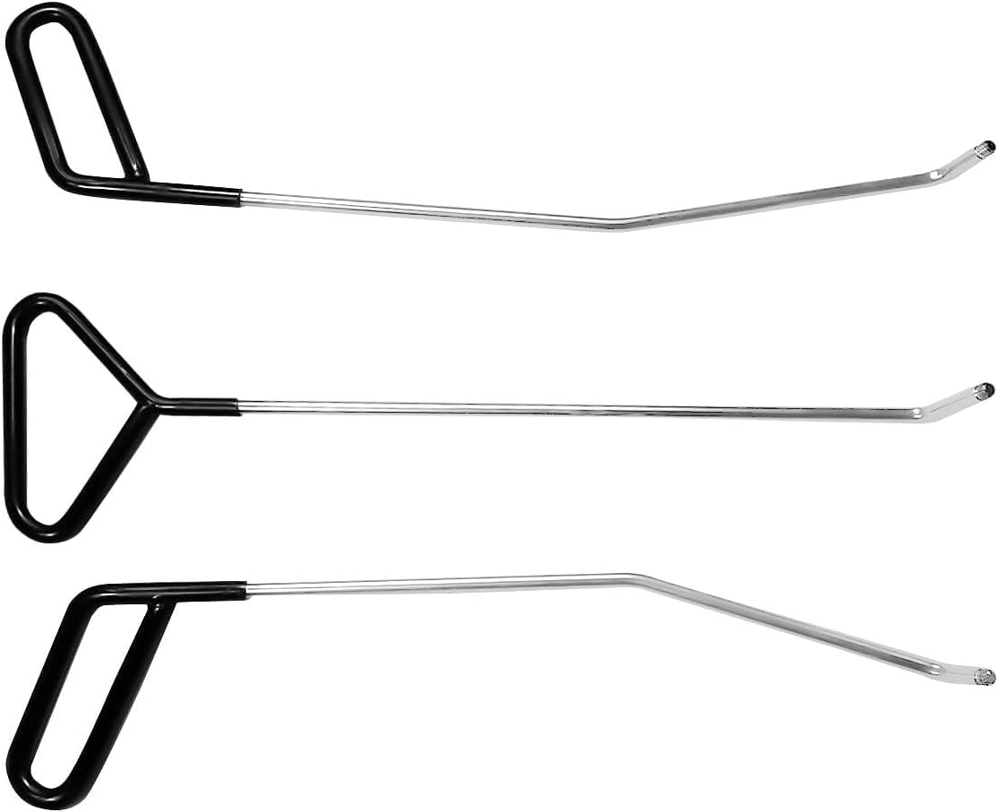 Paintless Dent Repair Tools 6 Pieces of Dent Removal Rods with Awl Head Paintless Dent Removal Kit Car Auto Body Dent Removal of Hail Dents and Door Ding (3Pcs Red Rod 20 Pcs Pen)