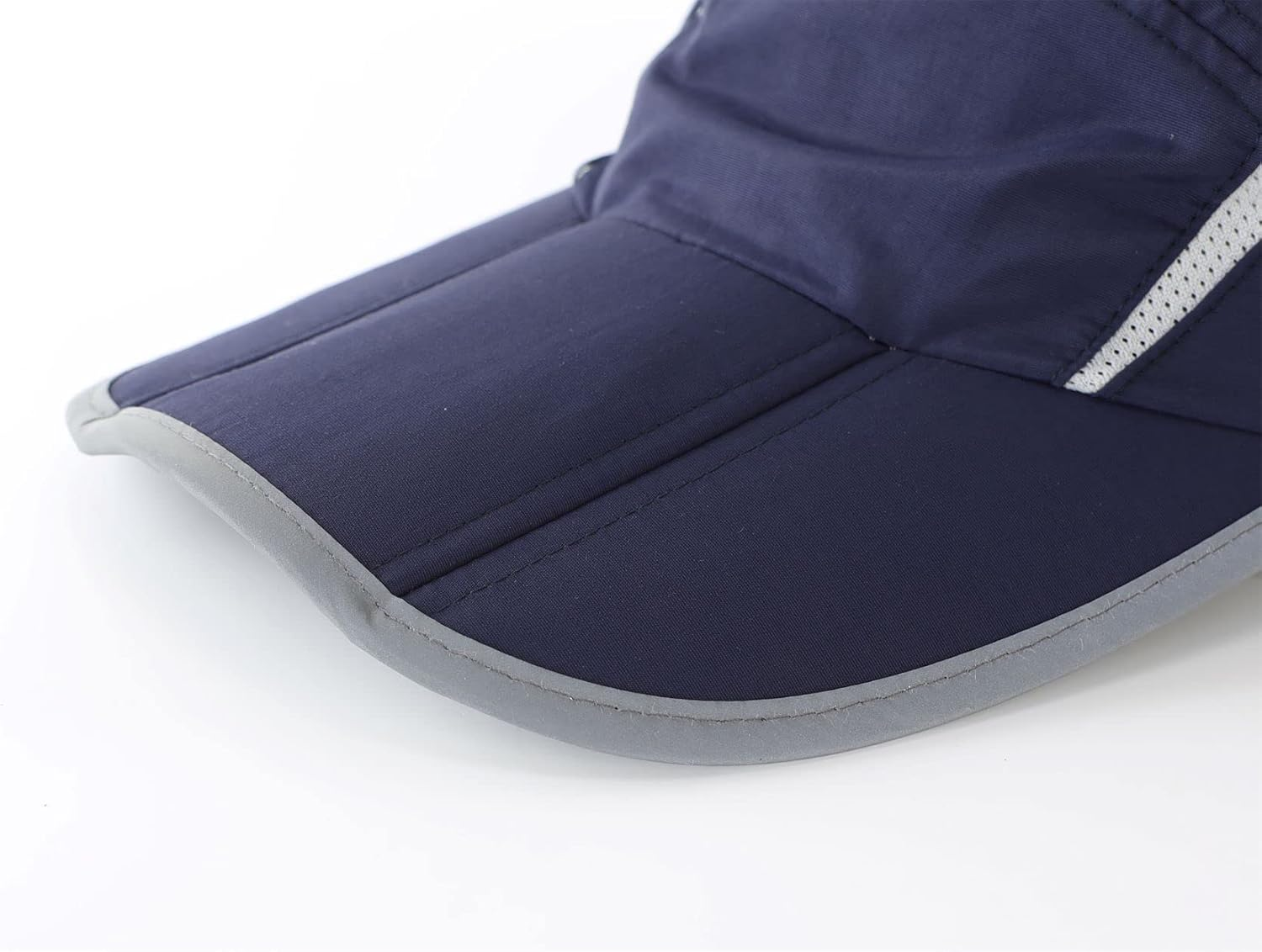 Magracy Unisex Quick Drying Sports Cap Summer Breathable Foldable Running Cap with Reflective Brim - Black image number 2