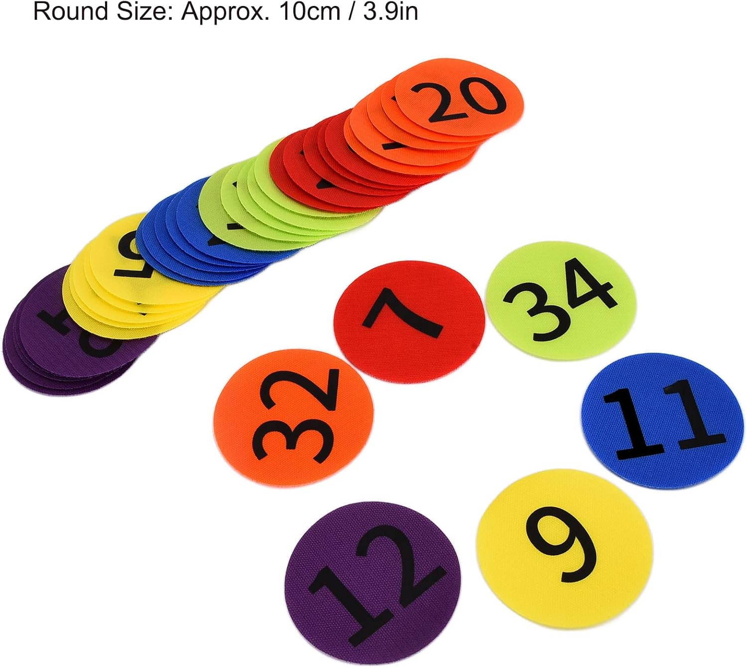 Joyzan Carpet Spots Markers, Carpets Spot Sit Marker 3.9" Classroom Sitting Mats Spot with Numbers 1 to 36 Floor Rug Circles Markers Dots Multicolored for Preschool Kindergarten Elementary Te 36 Pcs image number 6