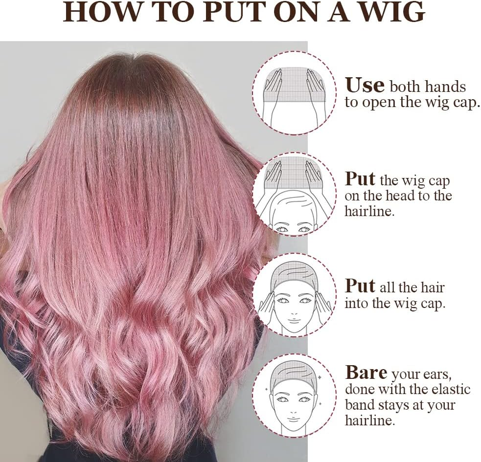 MORGLES Mesh Wig Cap, 6 Pcs Fishnet Wig Cap for Women Non Slip Weave Close End Hair Net