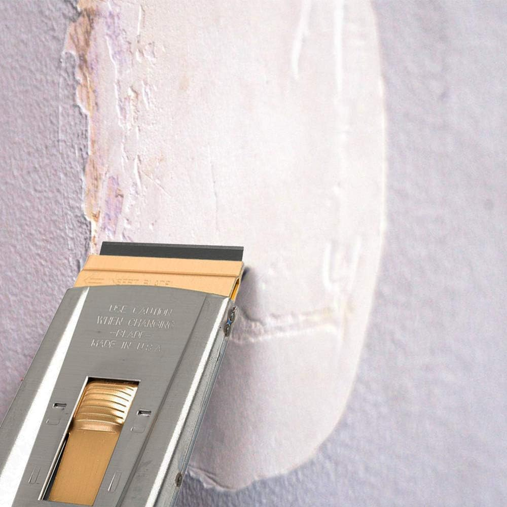 Razor Blade Scraper Tool: Window Scraper, Glass Cooktop Scraper & Paint Scraper, Car Decal, Sticker and Glue Remover Razor Holder with 5 Replaceable Single Edge Blades (2 Sets) image number 4