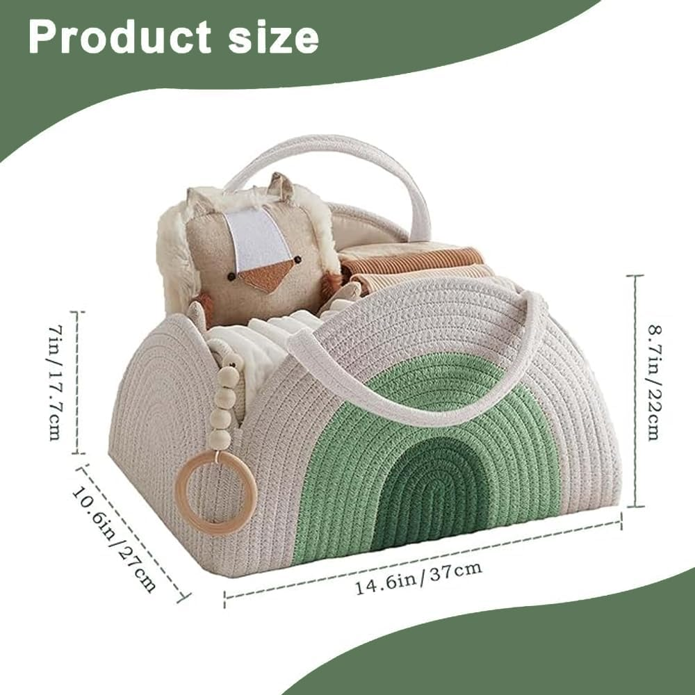 Baby Nappy Caddy Organiser with Dividers,Foldable Design, and Easy-To-Clean Fabrics,Whether in the , Living Room or Car You Can Easily Store image number 3
