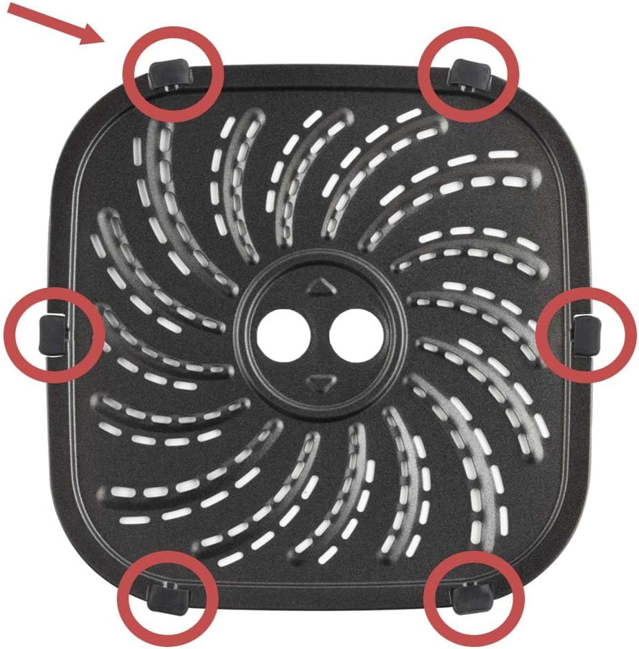 Russell Hobbs Griddle Rubber Feet [Pack of 6] Fits Satisfry Hot Air Fryer 8L 27170-56 and 4L 27160-56 (Replacement Parts, Accessories) Airfryer N700685, Black image number 4