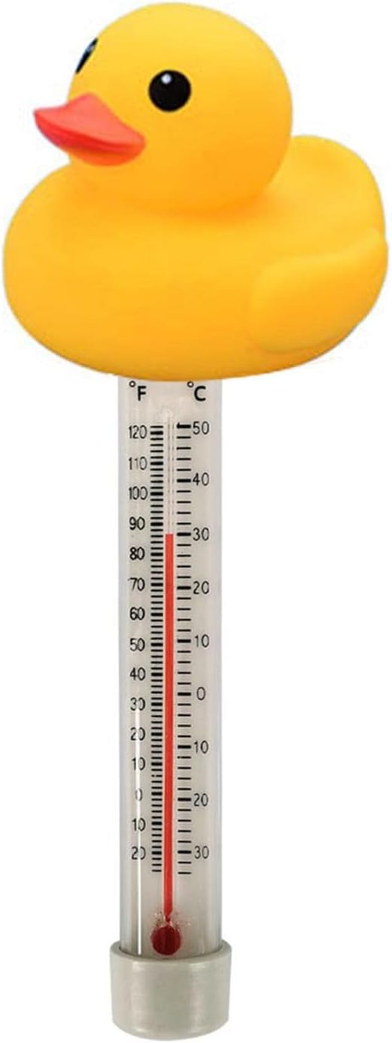 Pool Duck Thermometer Floating,Duck Pool Temperature Gauge - with Thin Rope Shatter-Resistant Cute Sinking Pool Thermometer For - Flamingo image number 7