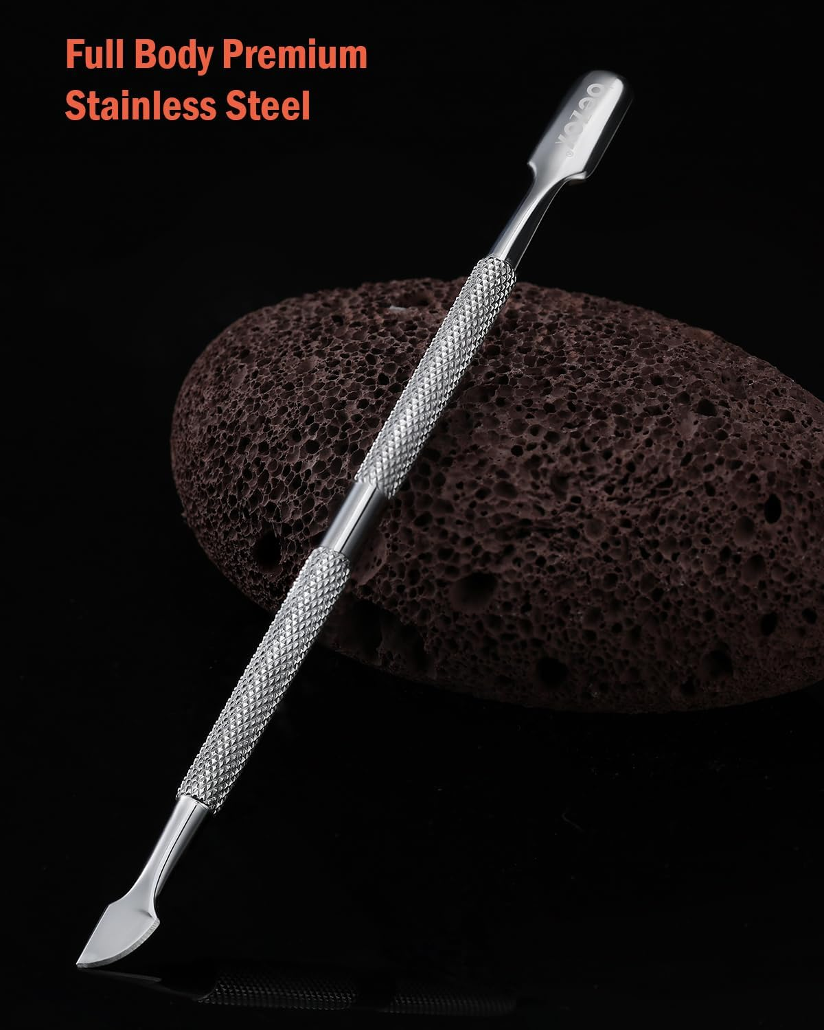 BEZOX Cuticle Pusher - Stainless Steel Cuticle Stick & UV Gel Nail Polish Remover Tool - Professional Double-Ended Cuticle Trimmer Manicure Tool for Healthy and Beautiful Nails image number 1