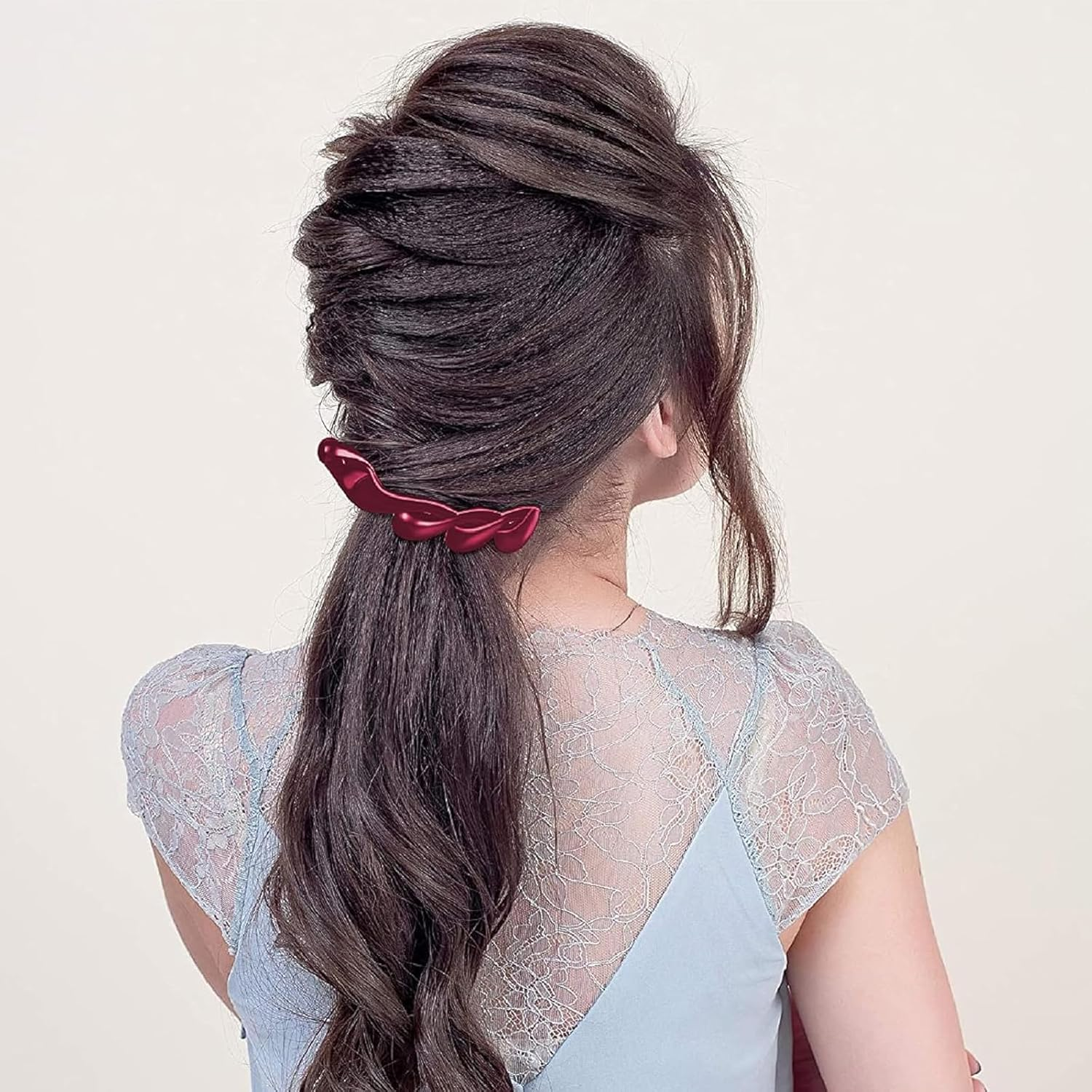 Pack of 3 Vintage Hair Clips for Ponytail, Fish Clips for Long Hair, Comb Fish Clips for Women and Girls