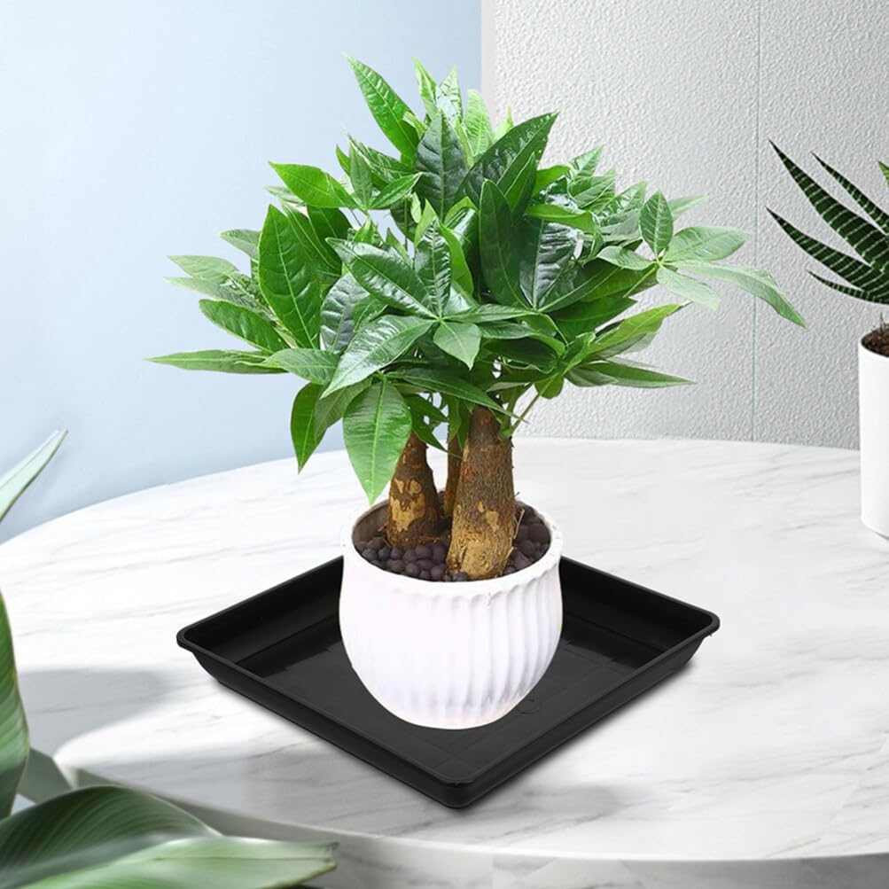 Happyyami 3Pcs Square Plastic Plant Saucers 14 Inch Flower Pot Drip Trays Planter Water Catcher Tray Plant Pot Base for Garden image number 6