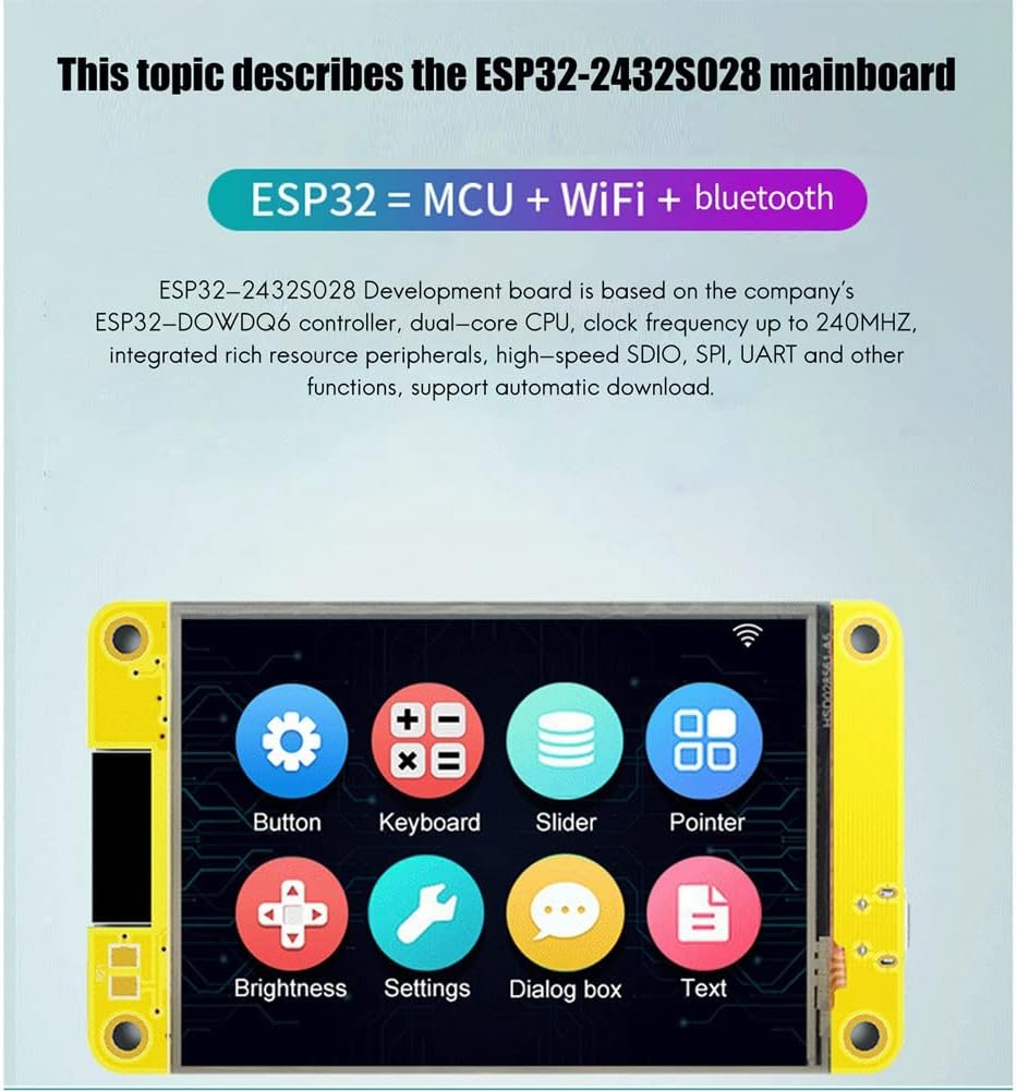 Shusmda ESP32 Development Board Wifi Bluetooth 2.8 Inch 240X320 Smart Display TFT Module Touch Screen image number 5
