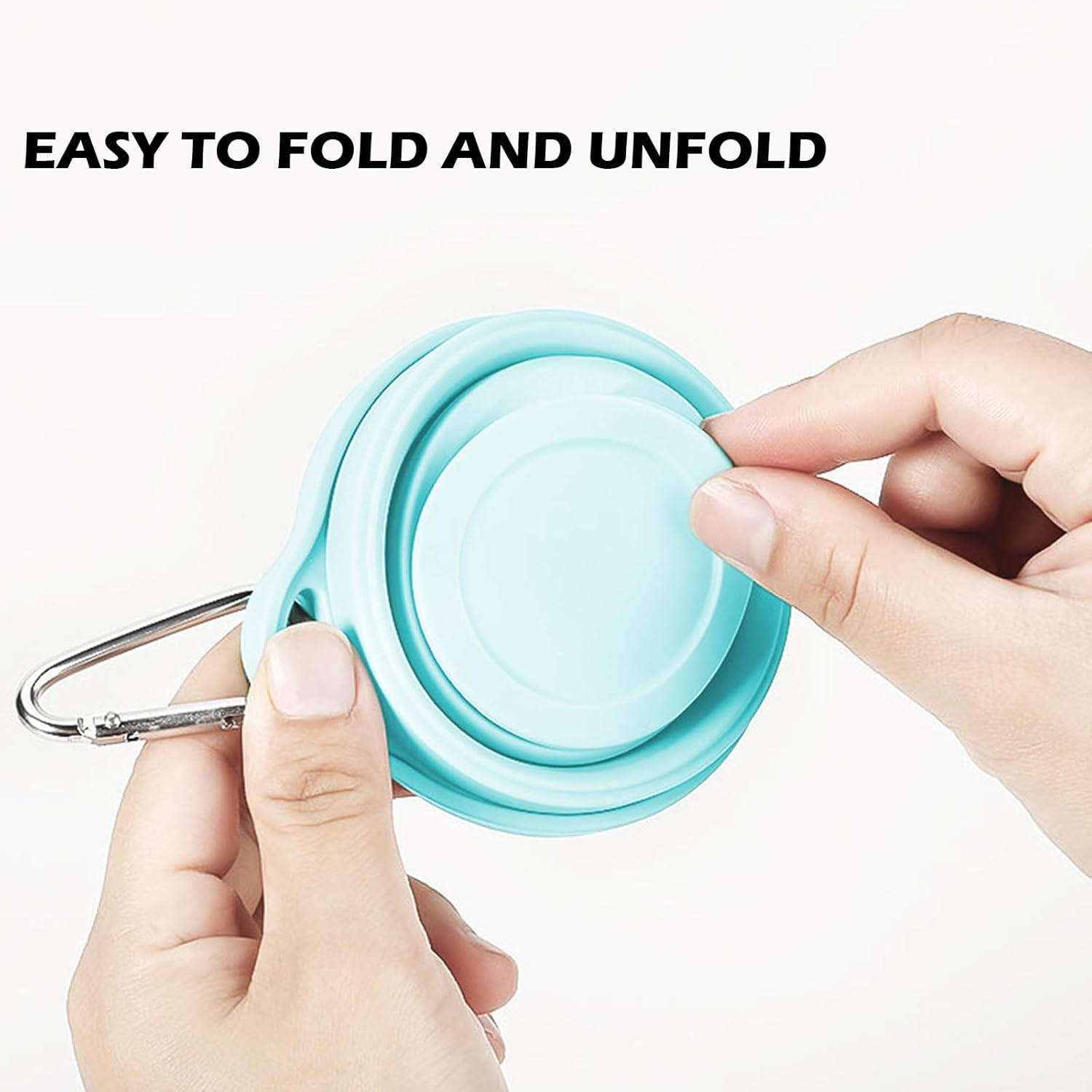 2Pcs Collapsible Cup, Silicone Folding Cup for Travel, Retractable Cup with Lid, Portable Outdoor Folding Cup image number 5