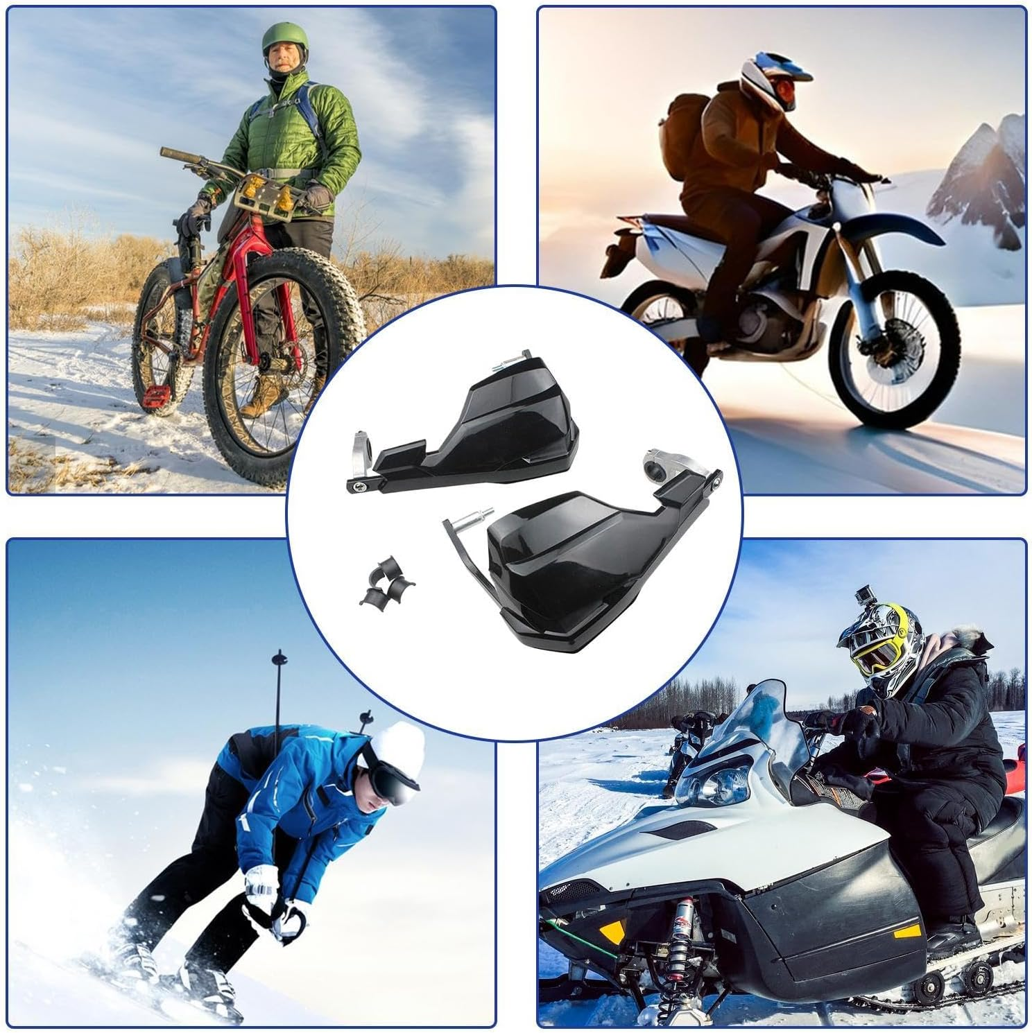 Motorcycle Handguards - Motorcycle Handlebar Brake Lever Protection Hand Guard,Motorbike Protective Equipment, 1 Pair Aluminum Alloy Shield for Motocross ATV image number 5