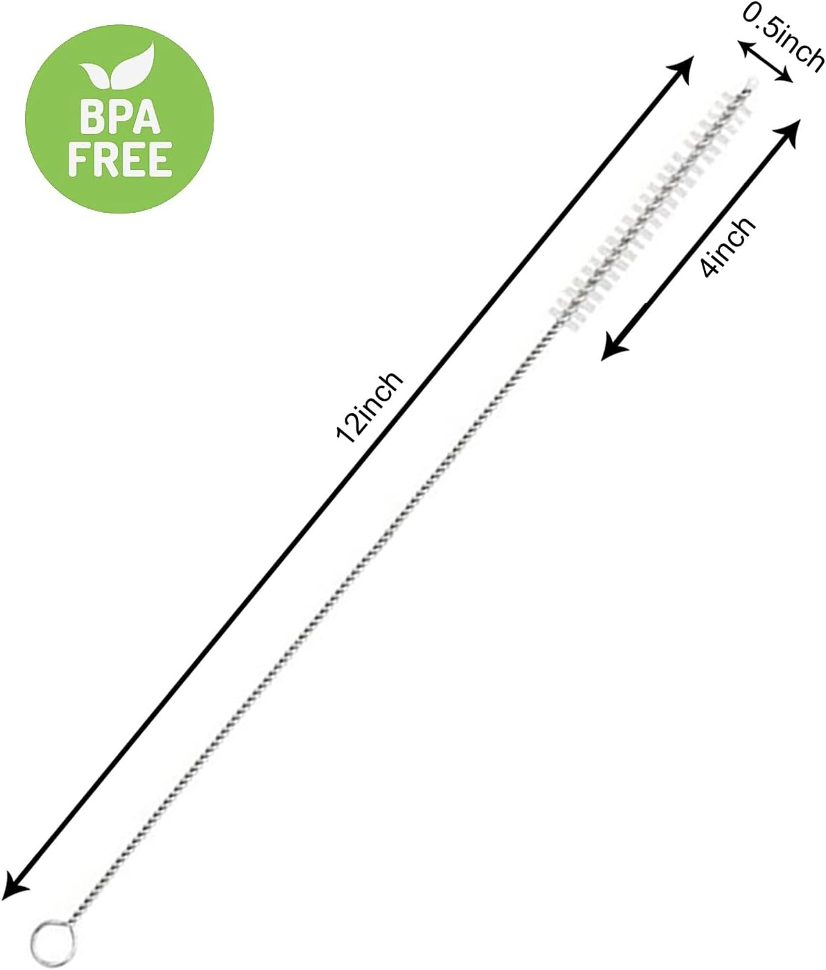 Ajedrmy Straw Cleaner Brush for Stanley, 6Pcs Reusable Extra Long Straw Cleaner for 40/30/20 Oz Stanley Mug, 10Mm Wide Drinking Straw Cleaning Brush for Sippy Cup, Water Bottle and Tubes