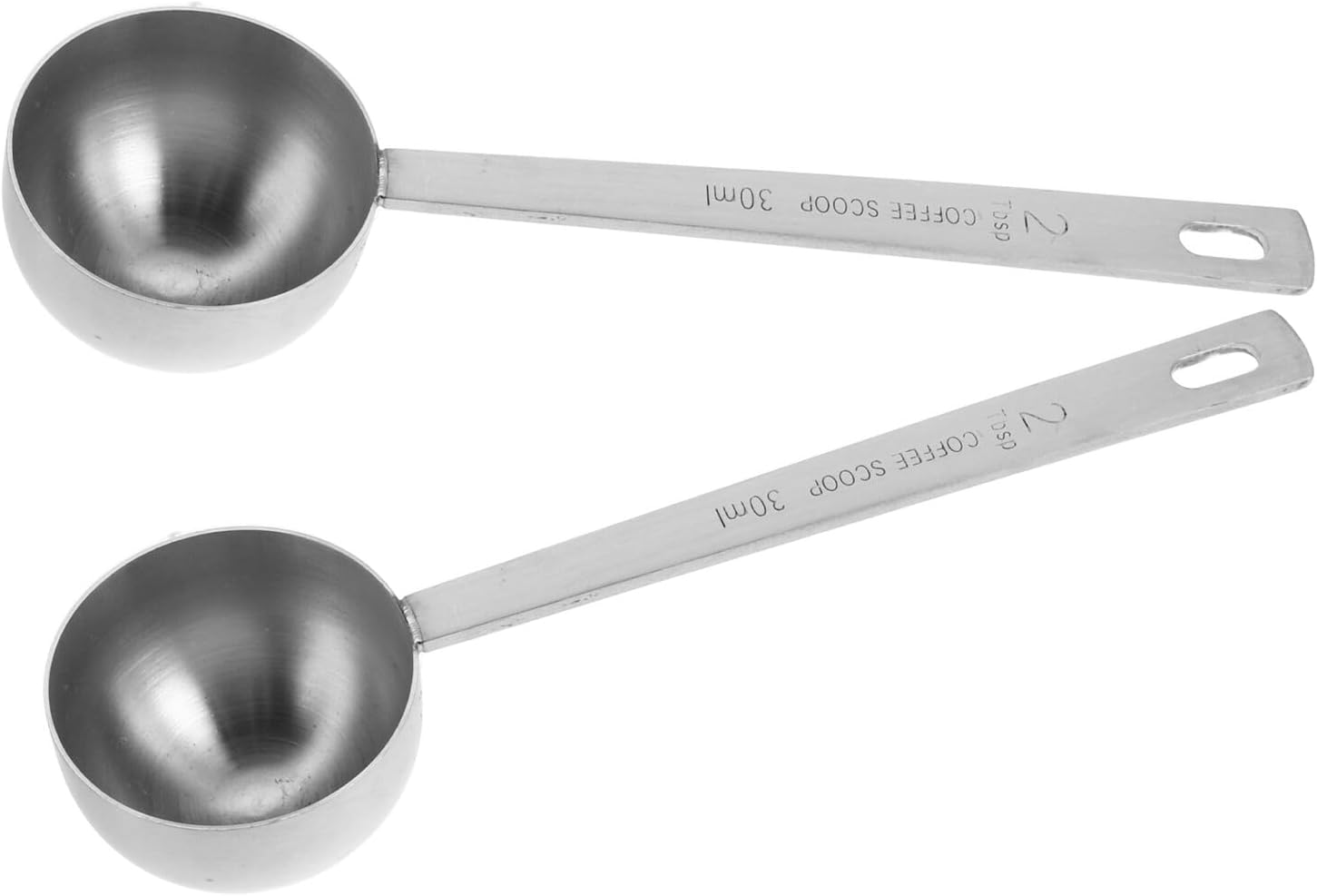 FUNNETOYU Stainless Steel Coffee Measuring Spoon 30Ml, 2Pcs Baking Measuring Spoons for Coffee Beans and Milk Powder, Sturdy Kitchen Scoop for Tea, Sugar, and Spice, Home Brewing image number 4
