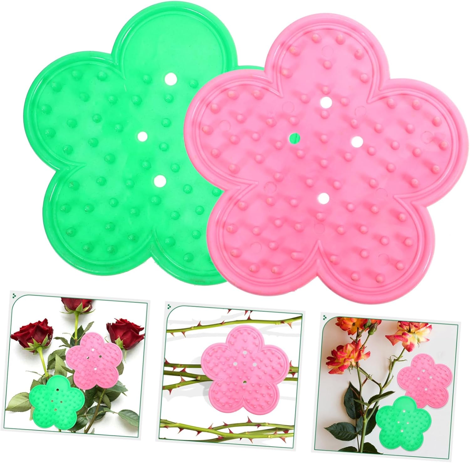 BESPORTBLE Rose Thorn Remover Pliers 2Pcs Plastic Rose Strippers Garden Thorn Stripping Tool for Home Gardening with Convenient Burr Removal in Green and Pink image number 4