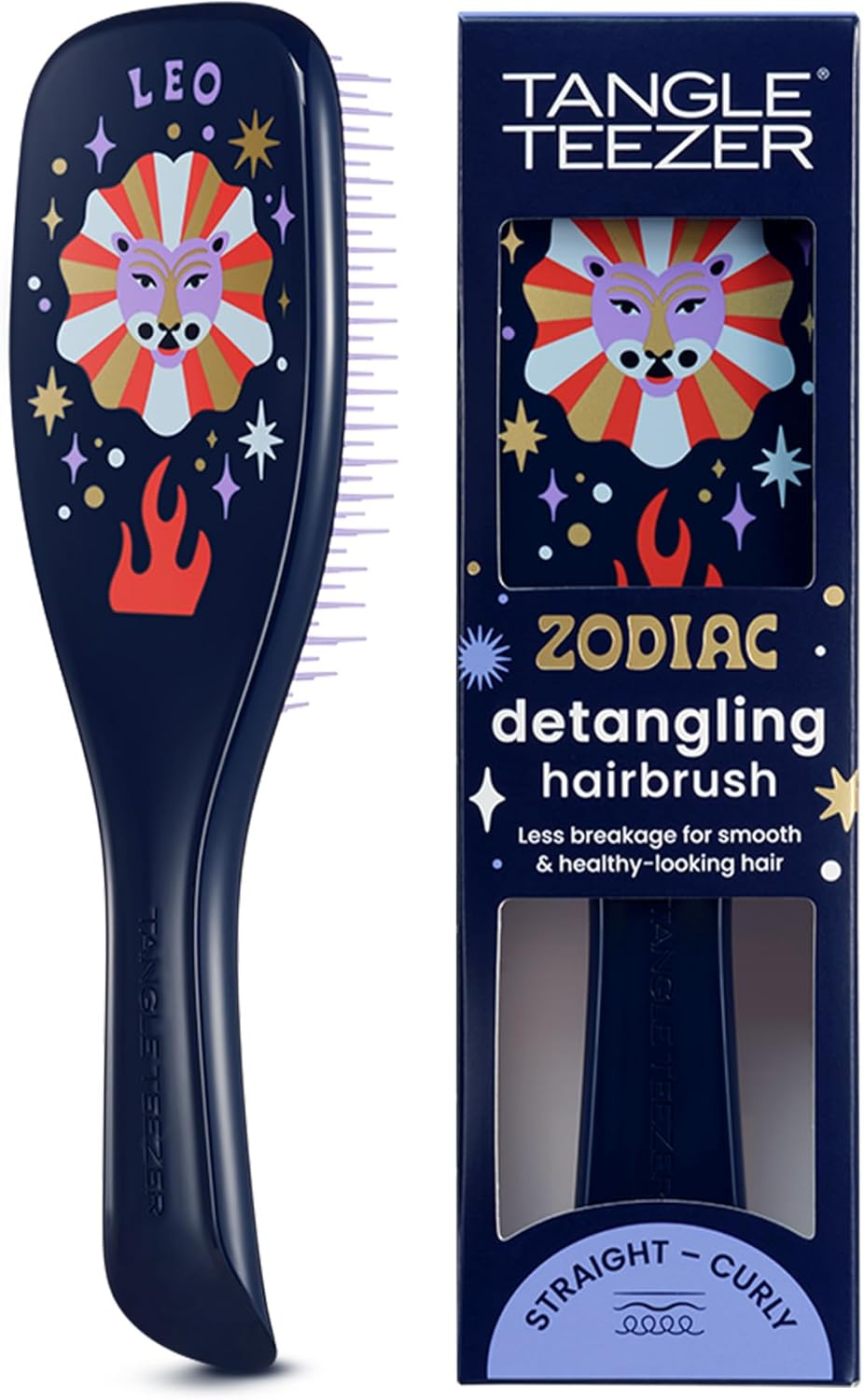 Tangle Teezer Zodiac Ultimate Detangler Hairbrush for Wet & Dry Hair, Eliminates Knots & Reduces Breakage for All Hair Types, Leo - Aries: Mar 21-Apr 19 image number 6