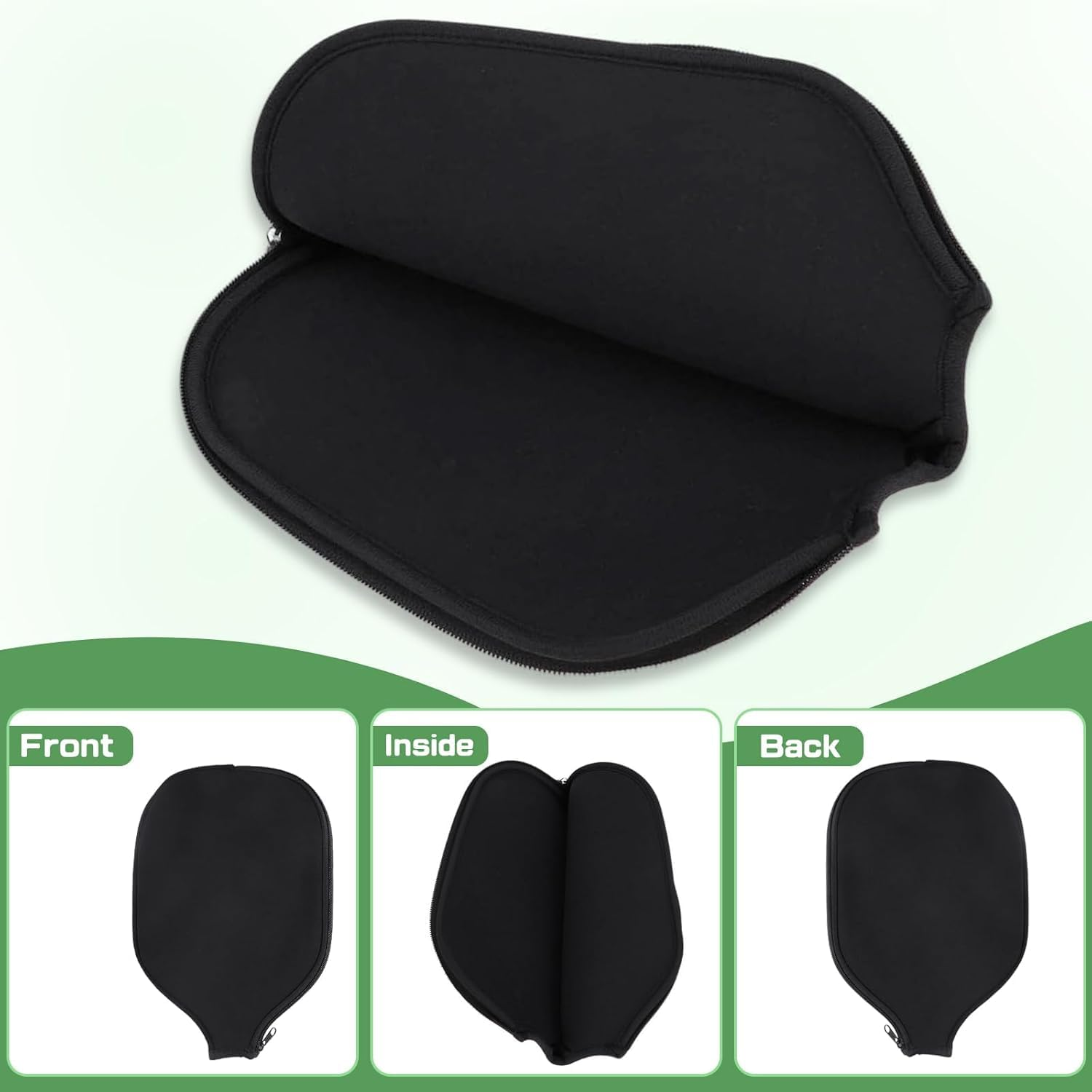 2Pcs Pickleball Paddle Covers 8.6 X 12.2 Inch - Waterproof Pickleball Racket Sleeve for Protection & Storage, Lightweight Paddle Cover for Pickleball Accessories image number 1