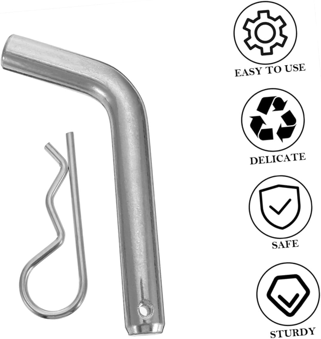 Heavy Duty Iron Hitch Pin Lock with Clip - Anti-Theft Trailer Hitch Receiver Lock, Galvanized Rust Proof, Easy Install for Trailers, Caravans, Gates, Fences, Cabinets image number 5