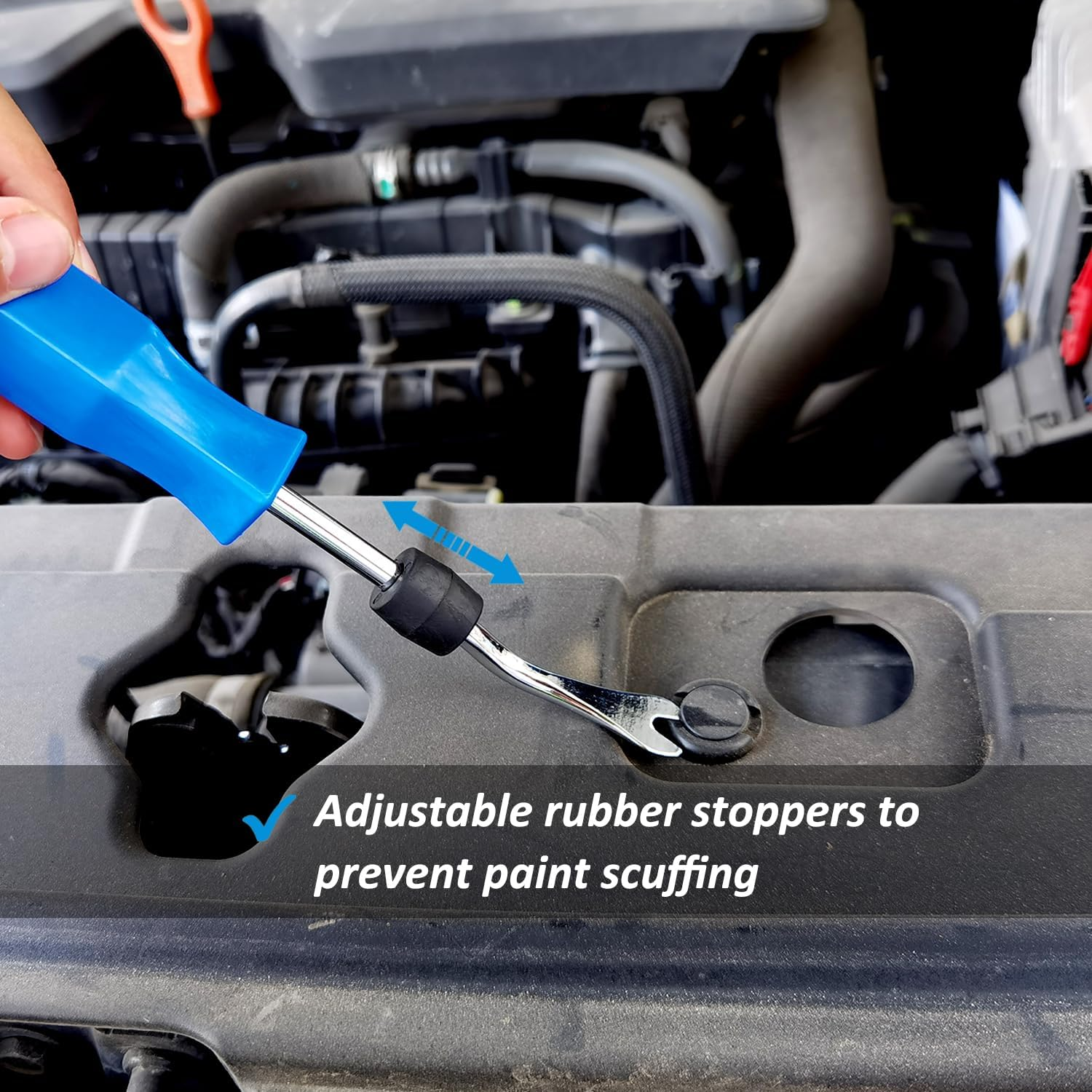 625-Piece Car Push Retainer Clips Body Clips Plastic Fasteners Kit 16 Most Popular Sizes Nylon Auto Push Pin Rivets Set with 5 Cable Ties & Remover Tool for Bumper, Fender, Door Trim image number 5