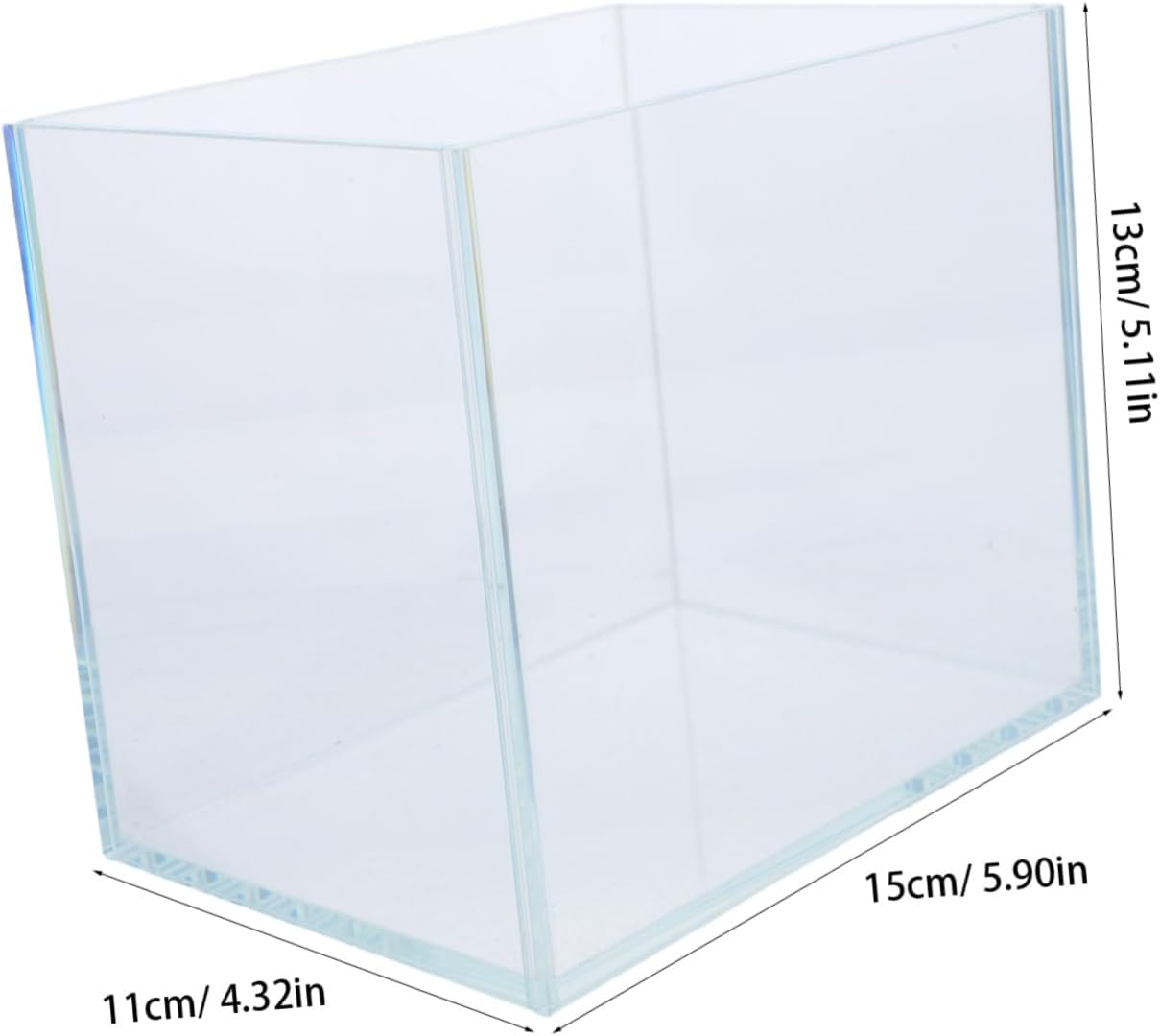 ERINGOGO Mini Glass Betta Fish Tank Transparent Desktop Aquarium Compact Space Saving Design Easy Maintenance Clear Viewing for Office Home Aquatic Pets image number 4