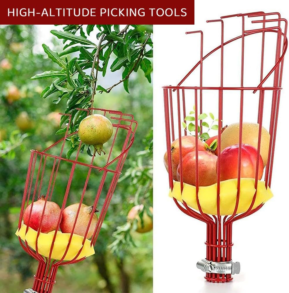 2-Pack Fruit Picker Head &ndash; Durable Harvesting Tool with Foam Cushion for Easy Fruit Picking &ndash; Ideal for Oranges, Avocados, Apples & More (Rod Not Included, Red) image number 5