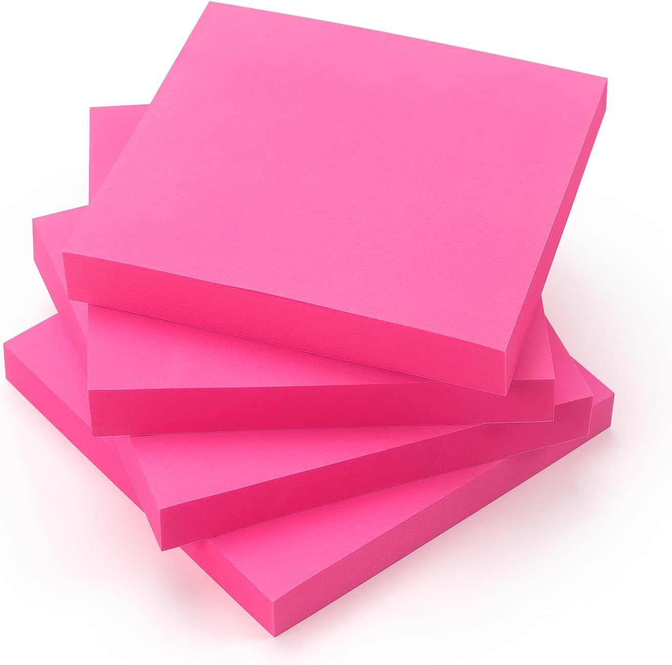 Sticky Notes 3X3 Pop up Self-Stick Notes Pads with Bright Colors, Easy to Post for Office, School, Home, 4 Pads/Pack, 90 Sheets/Pad (Rose Red) - Green image number 3