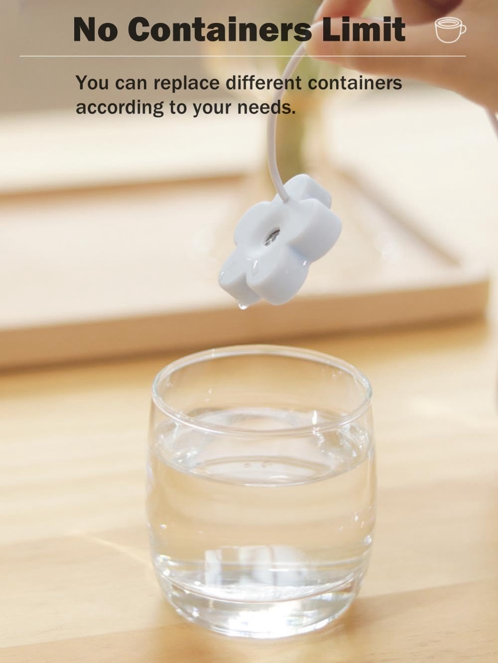 USB Mini Flower Humidifier, Portable Personal Air Humidifier Mist Machine Fog Maker for Home Bedroom Office Desktop (Flower-Blue+Red) image number 1