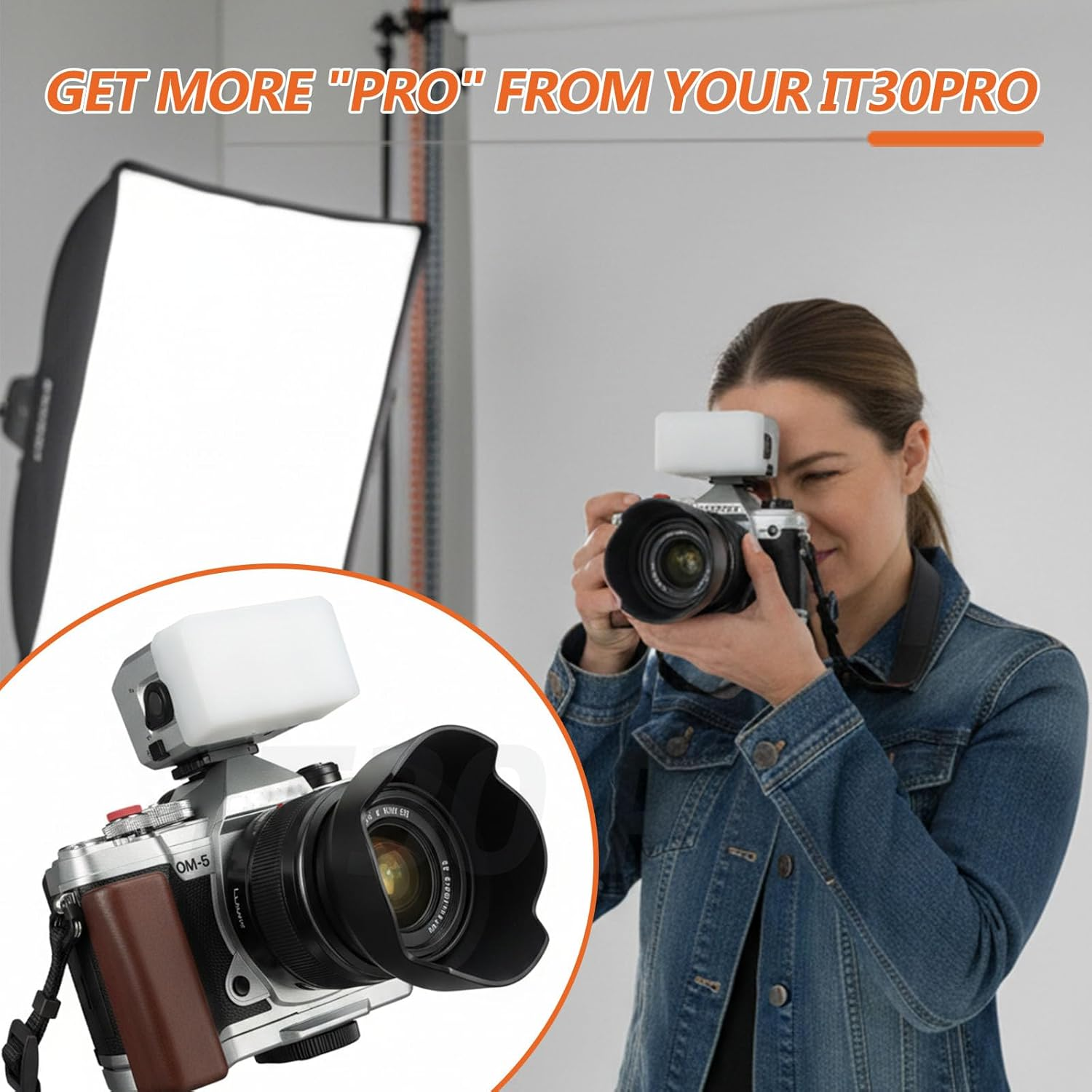 IT30 Pro Diffuser, Flash Diffuser for Godox IT30 Pro IT30PRO, Compatible with GODOX It30Pros It30Prof It30Proc It30Pron It30Proo Mini Flash, Soft Even Lighting No Harsh Glare, Easy to Install,1 PCS image number 3