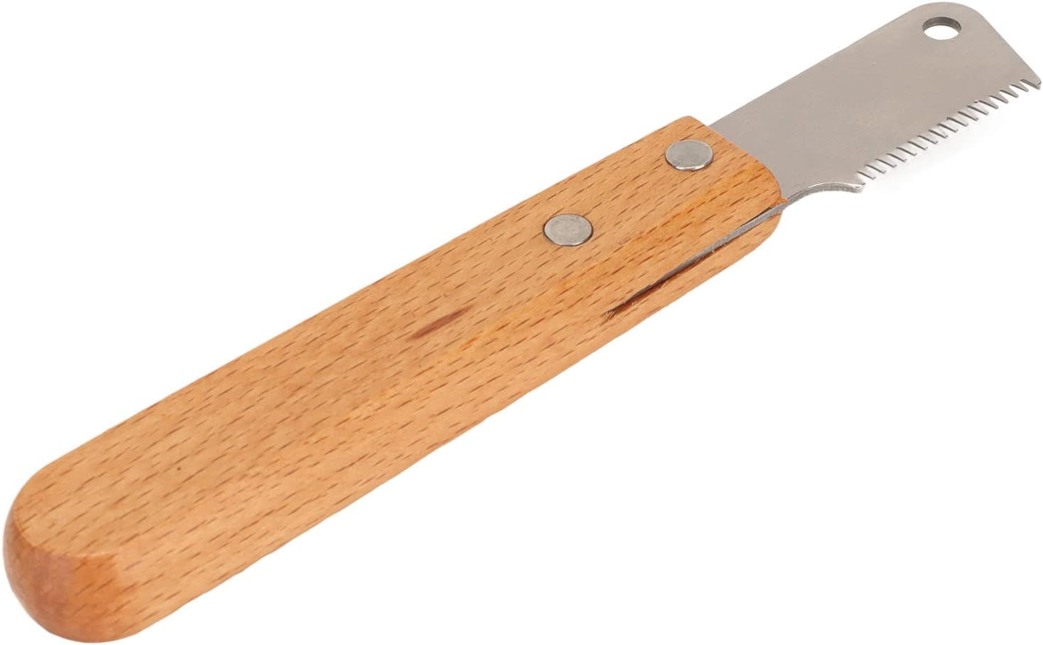 Dog Stripping Knife, Strong Durable Wooded Handle Dog Grooming Stripping Knife Metal Blade for Horses for Cats image number 4
