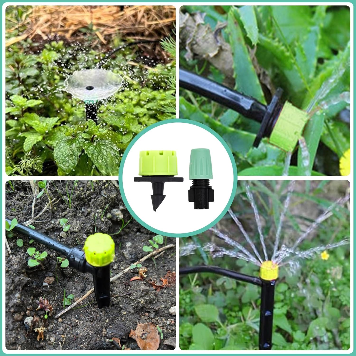 HOINCO 98FT 153Pcs Drip Irrigation Kit,Drip Irrigation System Kit Automatic Irrigation System Patio Misting Plant Watering System for Garden, Greenhouse, Flower Bed, Patio, Lawn. image number 5