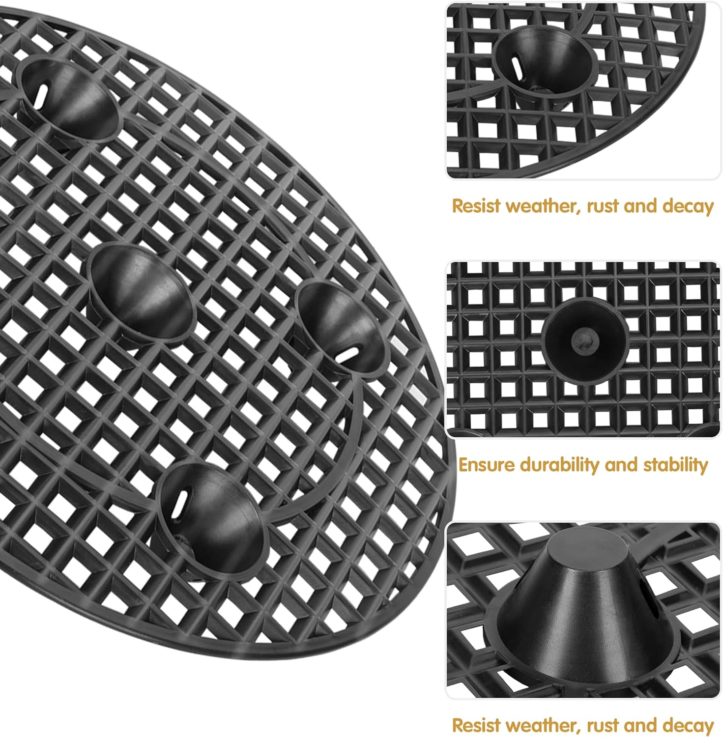 Moonoom 8 Pcs Plants Pot Elevator, 12 Inch Plastic Flower Plant Stands, Portable Patio Planter Holder for Indoor Outdoor Preventing Floor Patio Deck from Damage and Rot image number 2