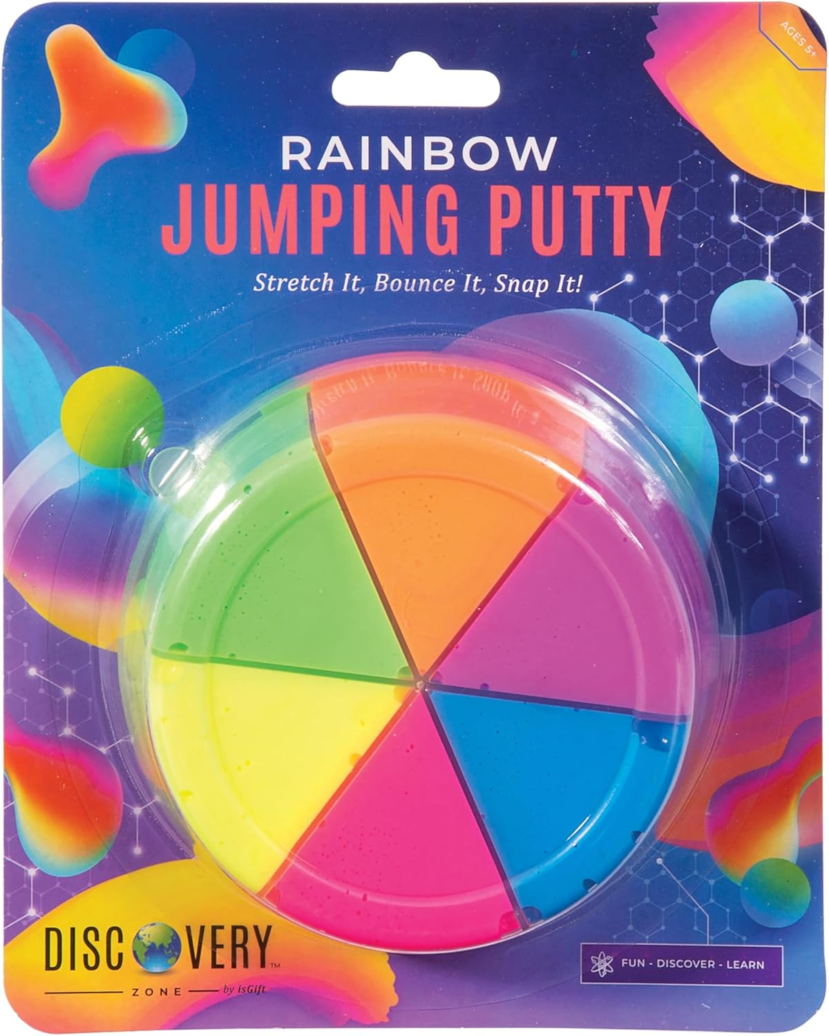IS Gift Discovery Zone Rainbow Jumping Putty, Assorted Colour image number 5