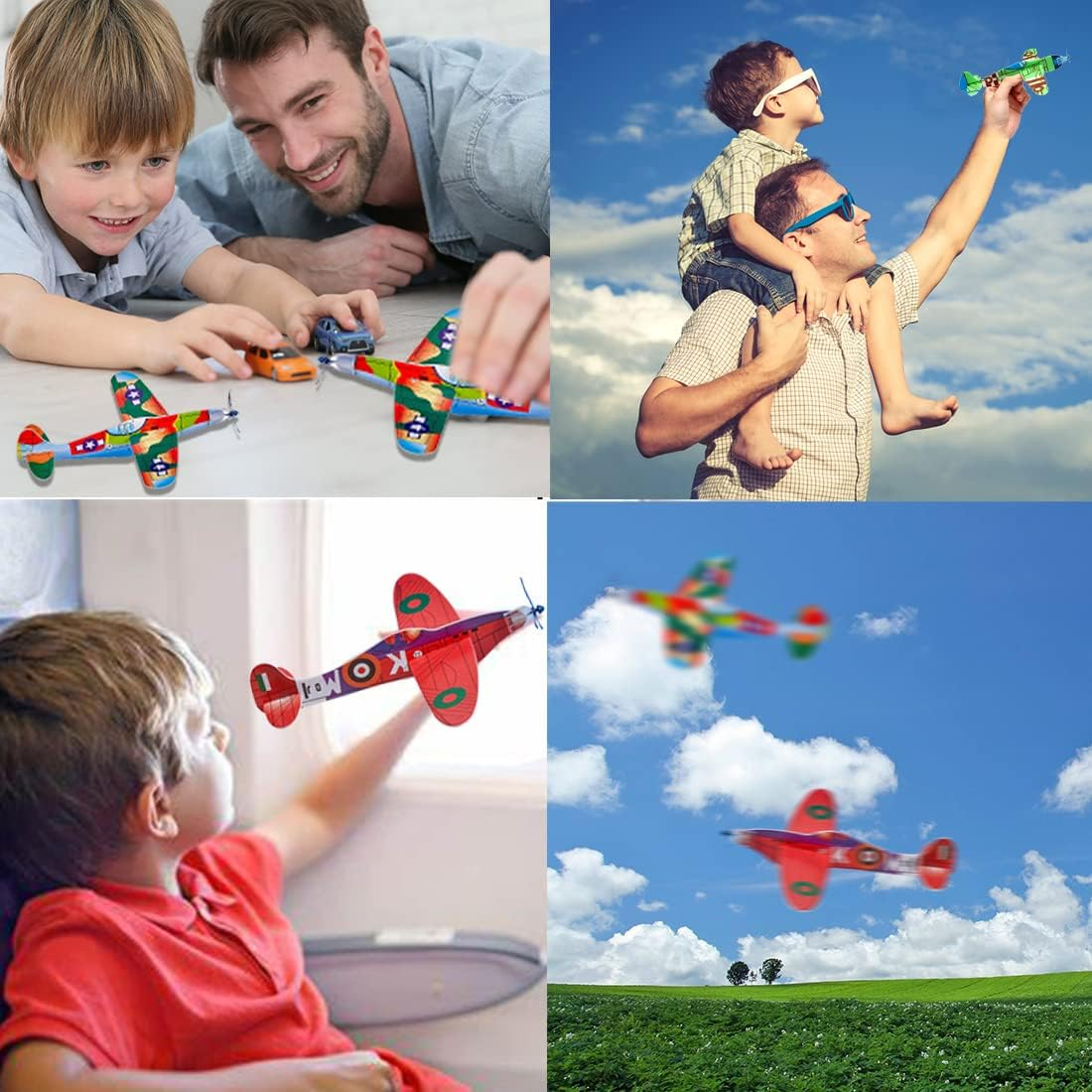 Set of 12 Glider Planes, Polystyrene Aeroplanes, Polystyrene Gliders, Gliders, Polystyrene Gliders for Children, Aviator Aeroplane for Children'S Birthday Party Favours Party Bags