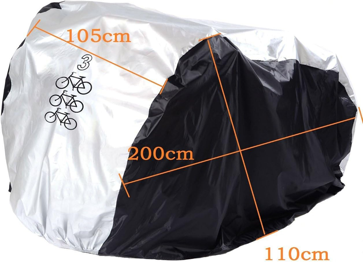 Maveek for 3 Bike Cycle Bicycle Rain Waterproof UV Protection Triple Bikes Cover All Weather Dust Resistant image number 1