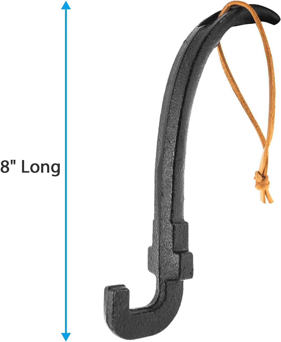 Ajinteby Grill Grate Lifter Cast Iron Universal Cooking Grid Lifter for Most Charcoal, Gas Grills BGE and Kamado Grills, Cast Iron Grate Lifter