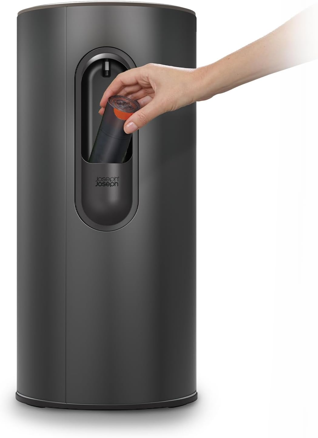 Joseph Joseph Arc 30L Slimline Pedal Bin with Easy Push Pedal, Liner Pocket, Odour Seal, Soft-Close Lid, Fingerprint-Proof, Removable Inner Bucket, Carbon Black image number 2