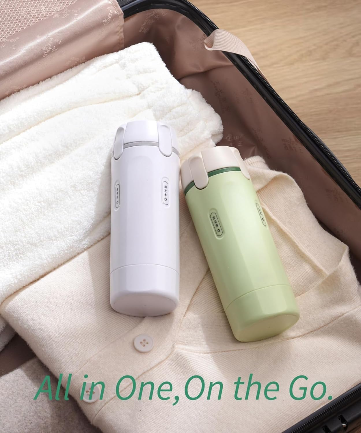 4 in 1 Travel Dispenser Bottle, Travel Toiletry Containers, Refillable, Leak Proof, Portable Containers for Shampoo Lotion Conditioner Cream, Flights Gym Bag Weekends Away (White) image number 5