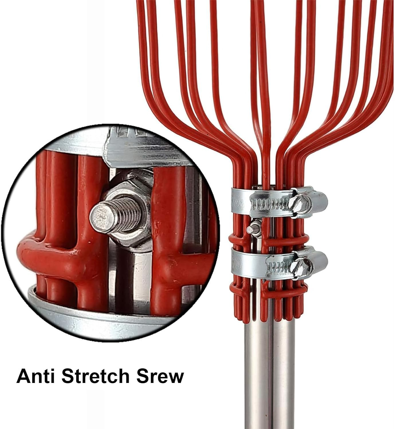 Fruit Picker Pole Tool with Basket Telescoping Long Handle,8 FT Adjustable Stainless Steel Handle,Apple Orange Picker Pole Tool with Basket for Avocado Acorn Lemon Pear Mango Tree Picker image number 6