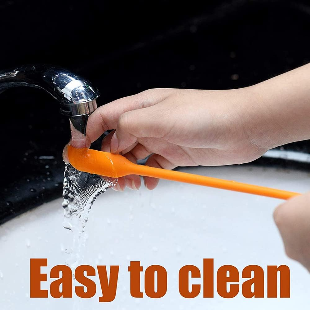 4X Silicone Mini Spatula Jar Scraper Scoop Tip Long Spatula Cosmetic Bottle B8A3 (Purple) image number 1