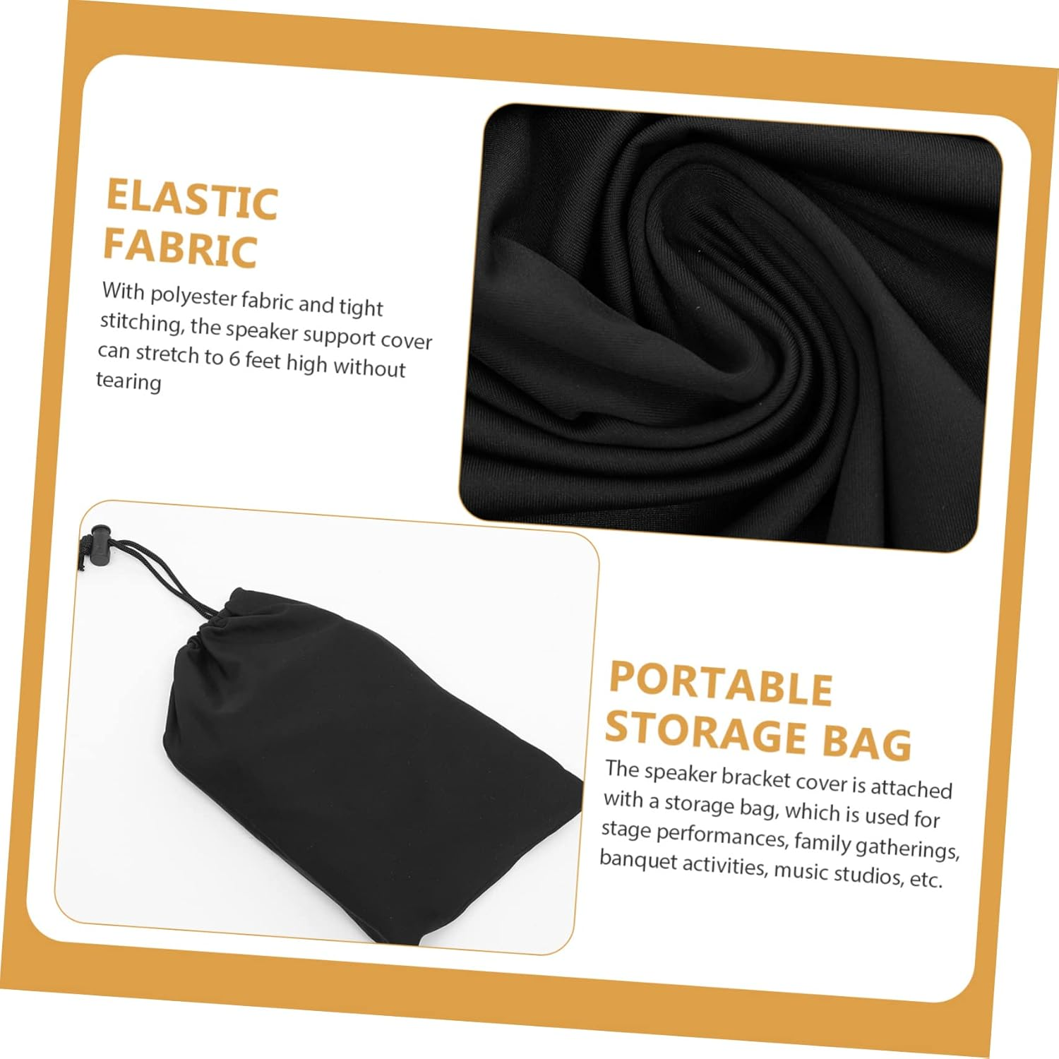 SUPVOX Polyester Cover for Speaker Stand Stage Live Show Concerts Easy Storage