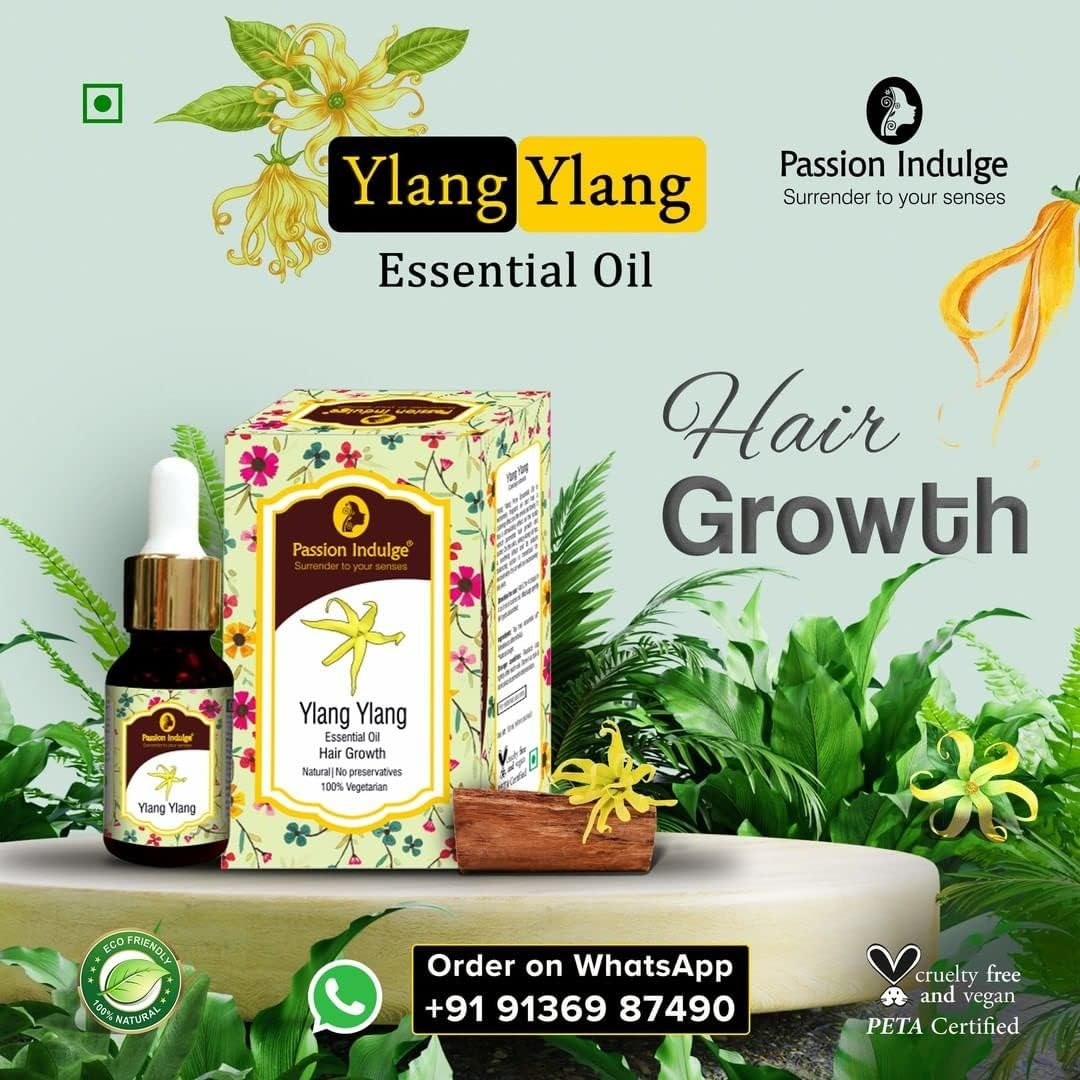 Passion Indulge Natural Hair Fall Control Kit- Argan Oil | Ylang Ylang Oil|Free Lemon Grass Oil (Each 10Ml) - Pack of 3